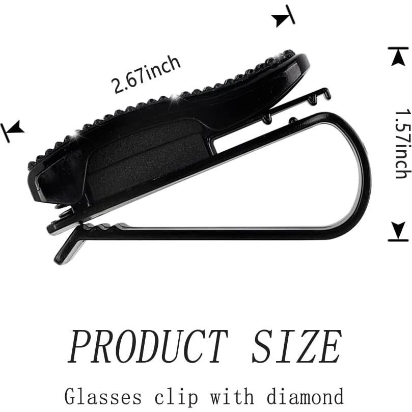 Juego de 2 Sujetadores de Gafas de Sol Turcee con Rhinestones