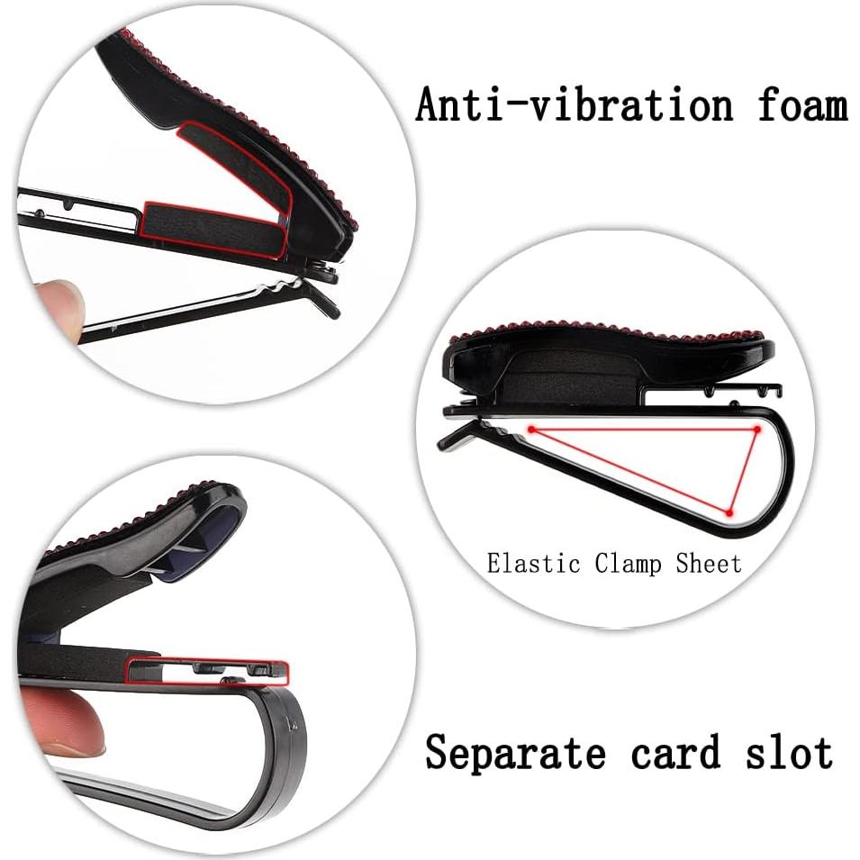 Juego de 2 Sujetadores de Gafas de Sol Turcee con Rhinestones