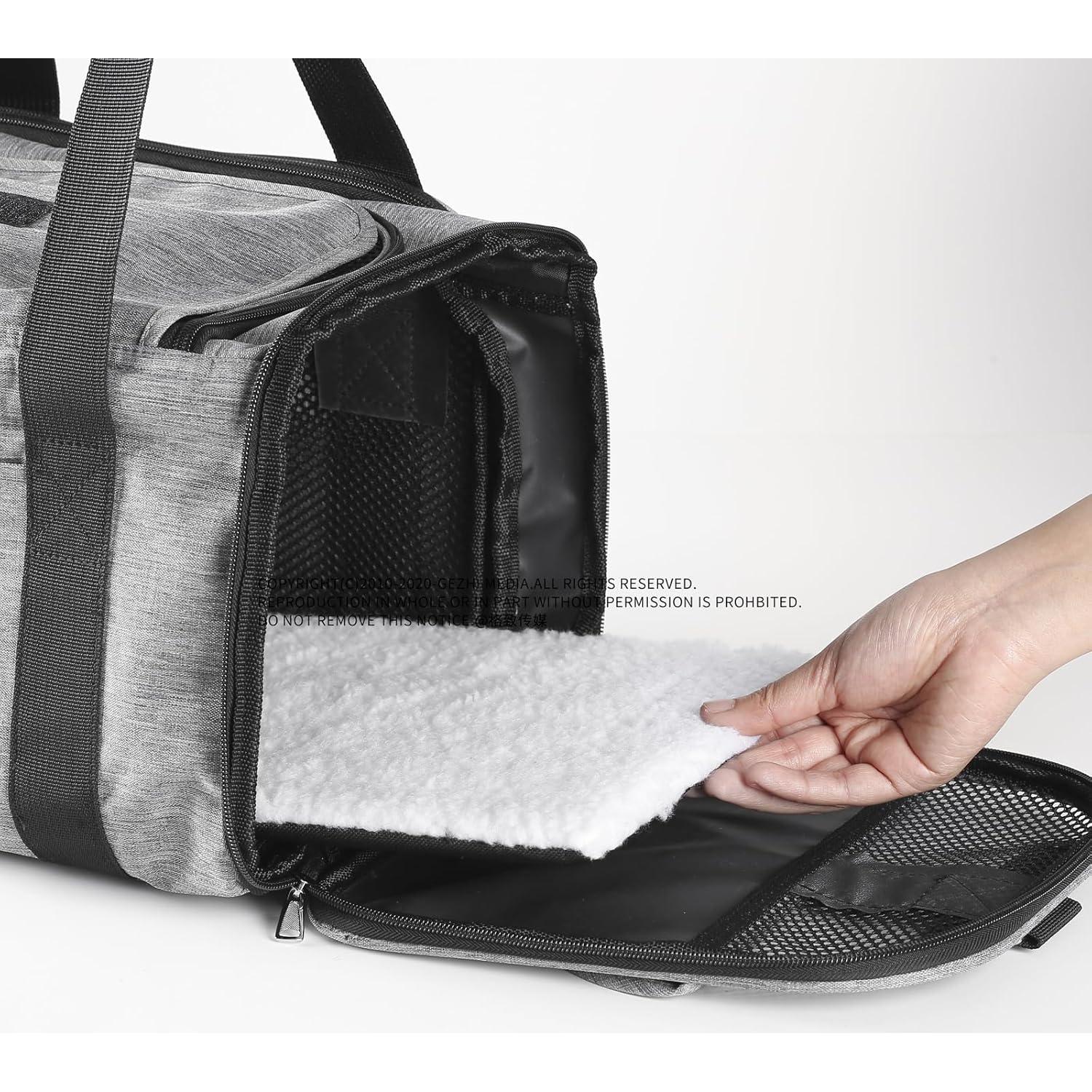 Transportadora de Mascotas Gris para Gatos y Perros hasta 11.79 kg