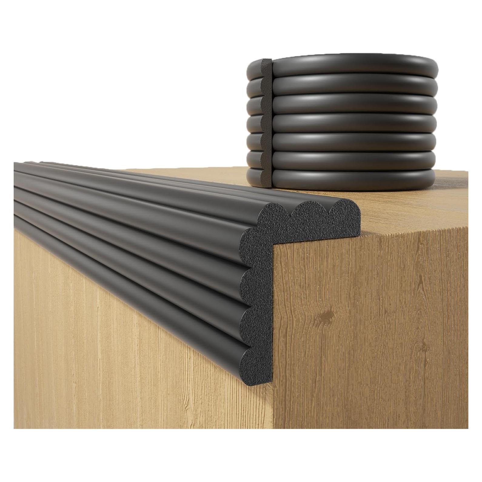 Protector de Esquinas para Bebés DBYDBY 2m Negro Espuma Suave