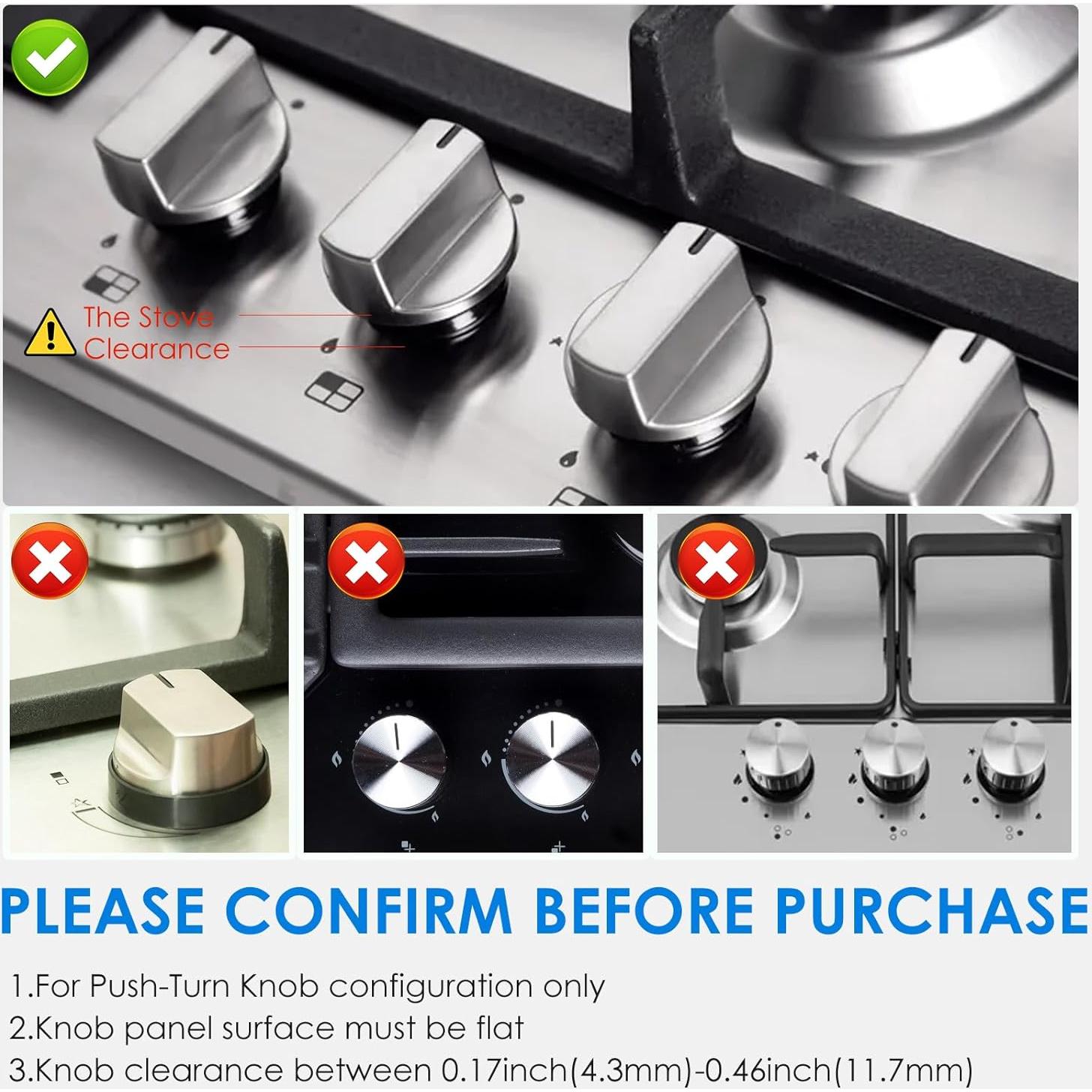 6 Cerraduras de Perilla de Estufa de Gas Seguridad Bebés Negro