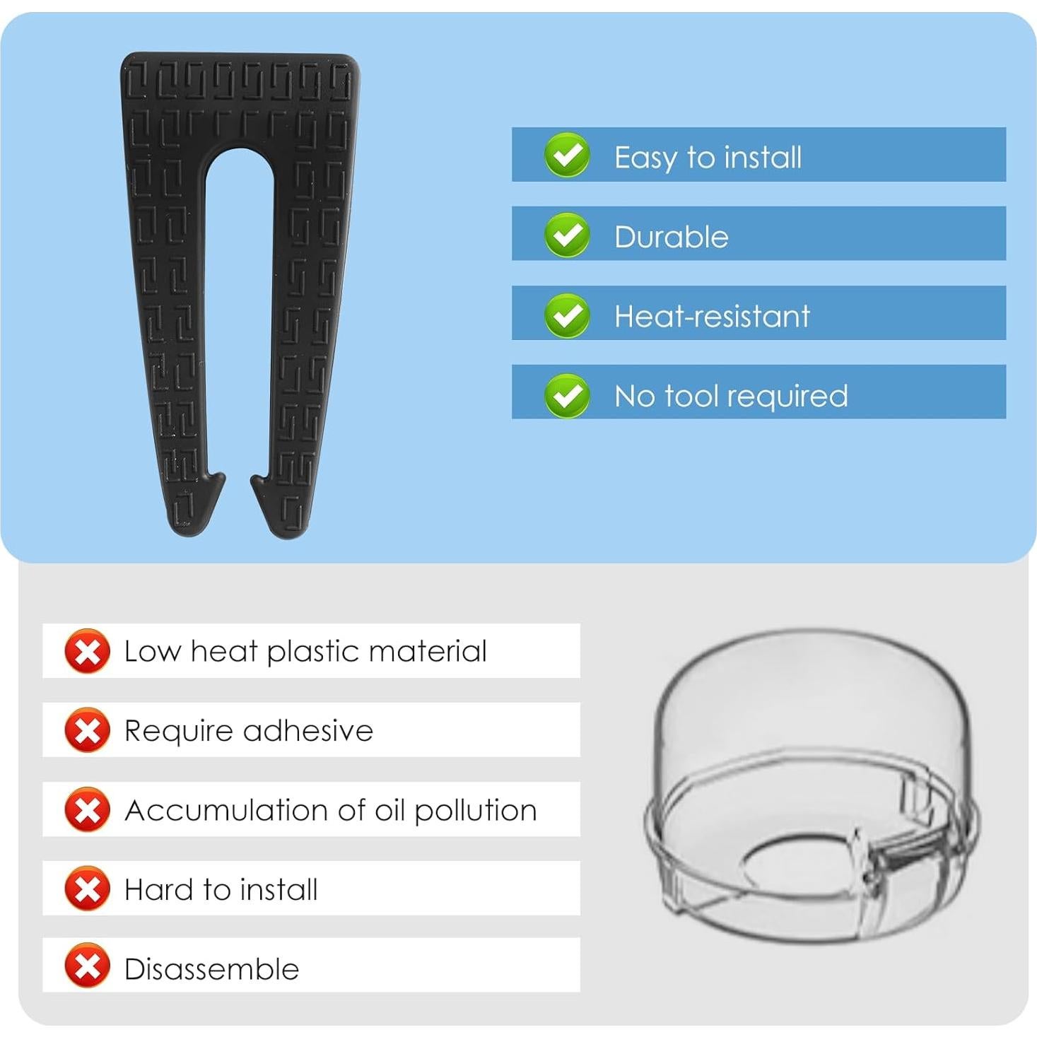 6 Cerraduras de Perilla de Estufa de Gas Seguridad Bebés Negro