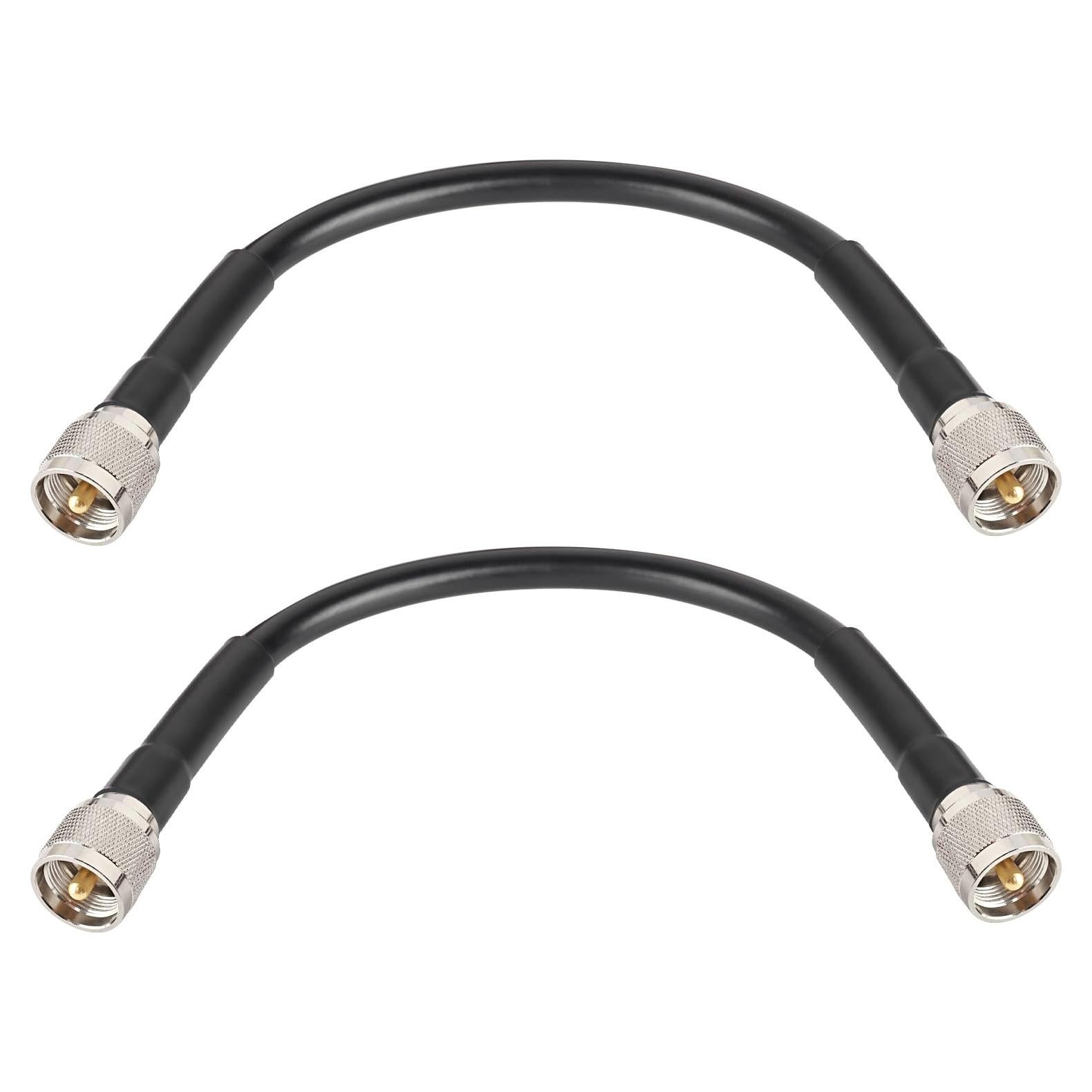 Cable Coaxial UHF CB 1ft KMR400 PL259 Macho a Macho