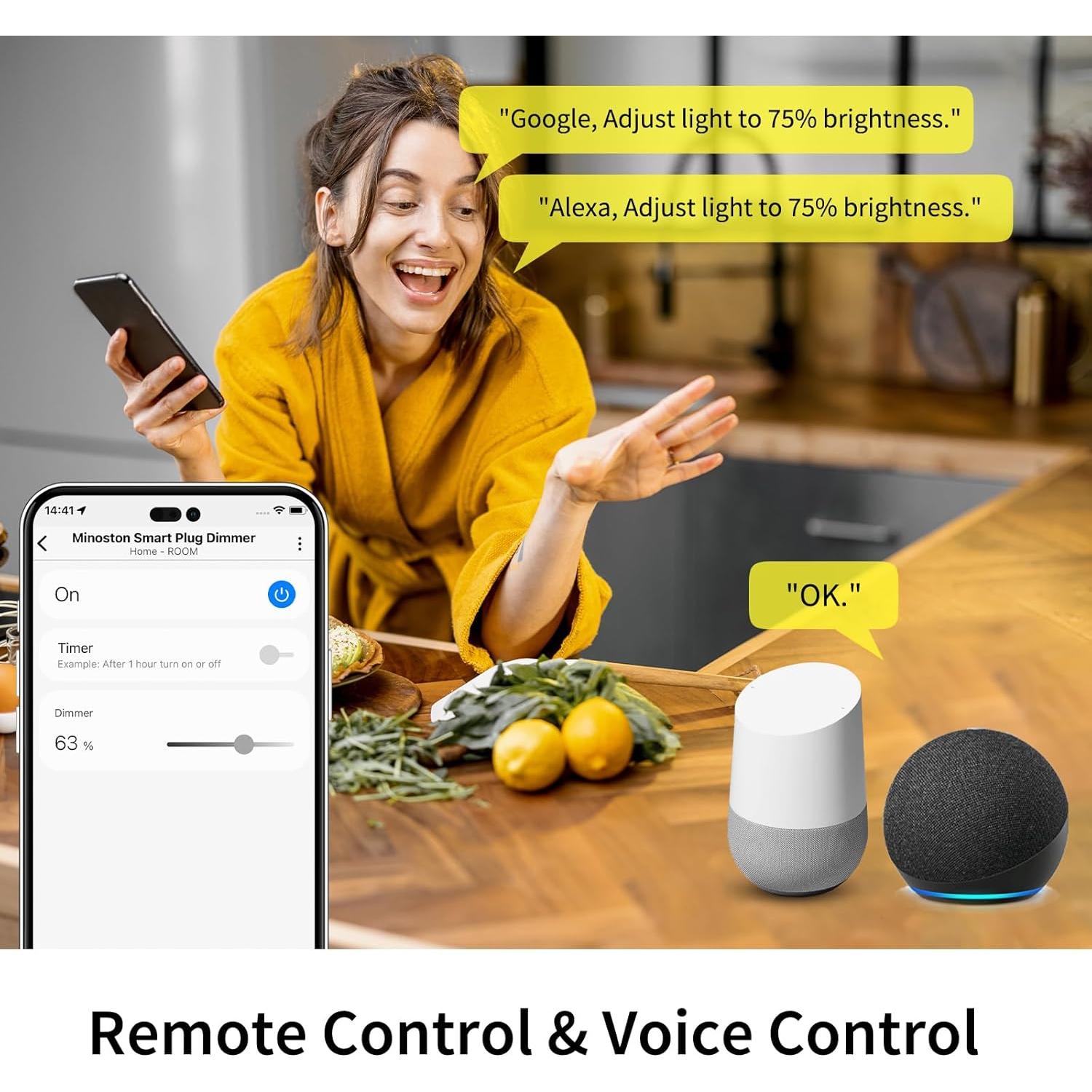 Enchufe Regulador Z-Wave Minoston MP21ZD 200W Inteligente