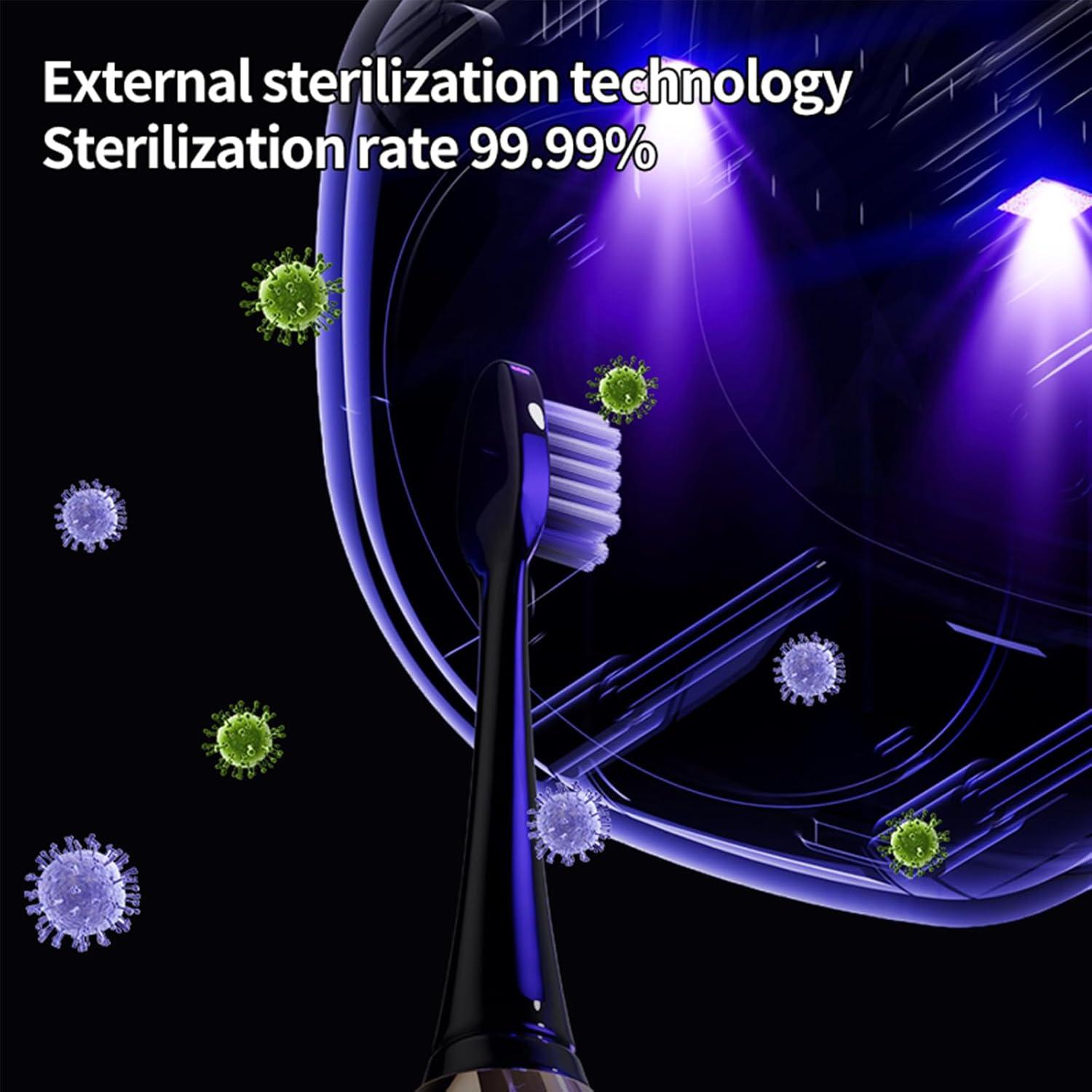 Soporte para Cepillos de Dientes Wekity Negro, Limpieza Automática