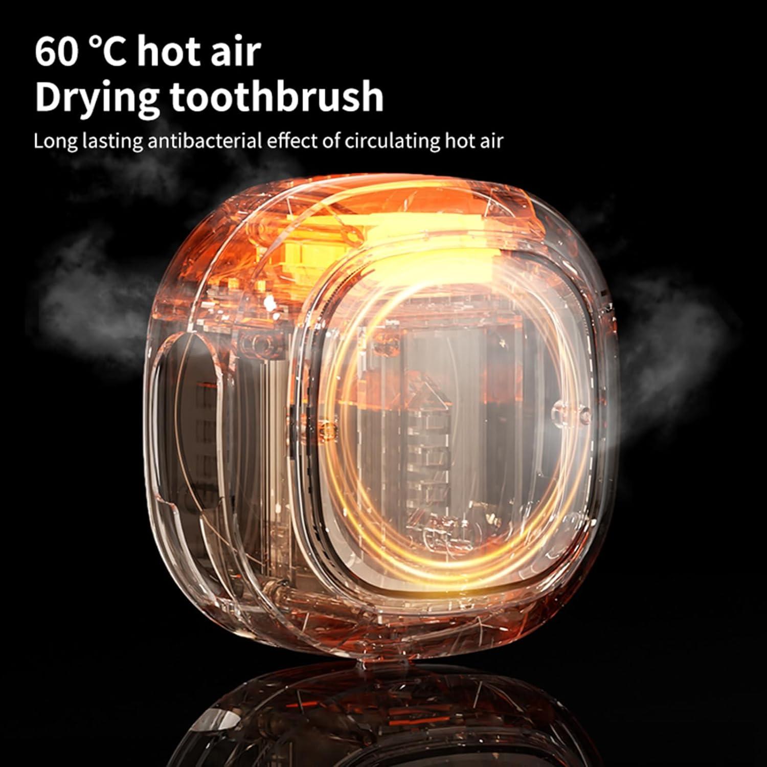 Soporte para Cepillos de Dientes Wekity Negro, Limpieza Automática