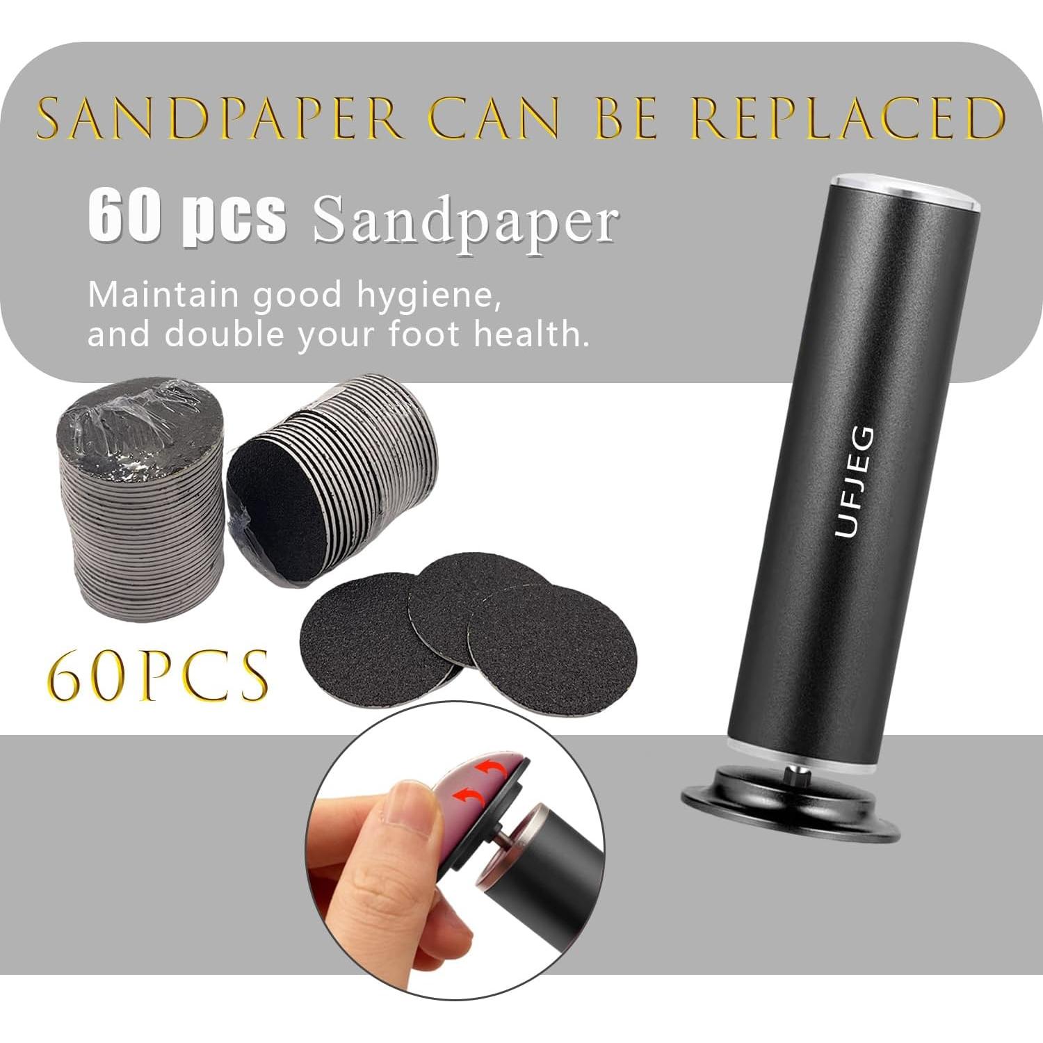 Removedor de Callos Eléctrico UFJEG con 60 Papeles de Lija