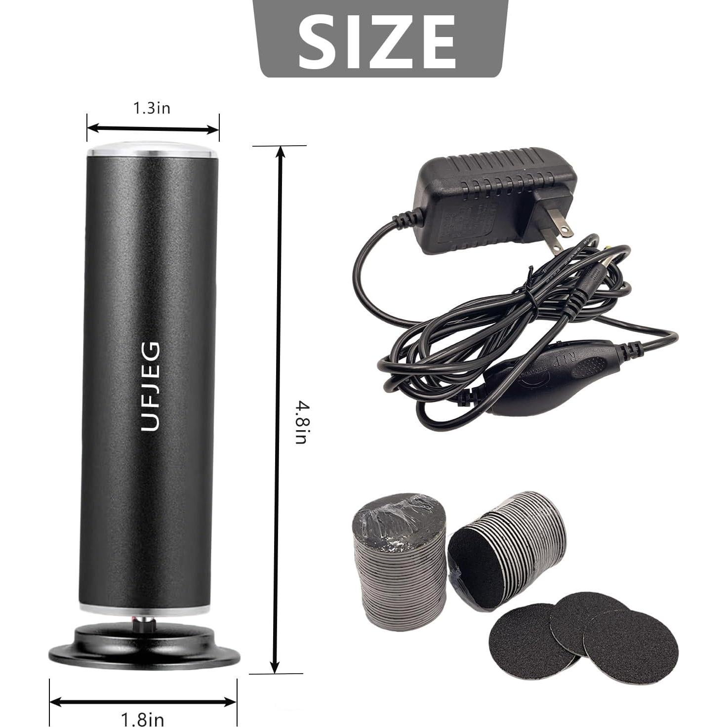 Removedor de Callos Eléctrico UFJEG con 60 Papeles de Lija