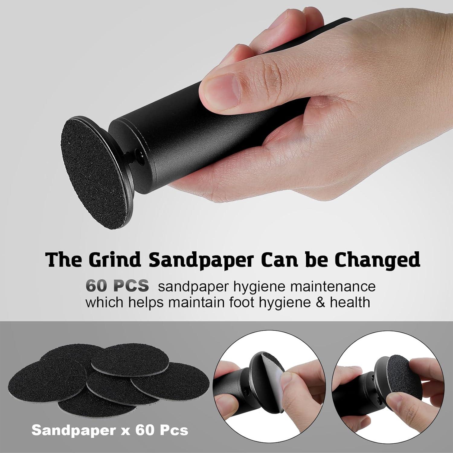 Removedor de Callos Eléctrico HsnChrm con 60 Discos de Lija