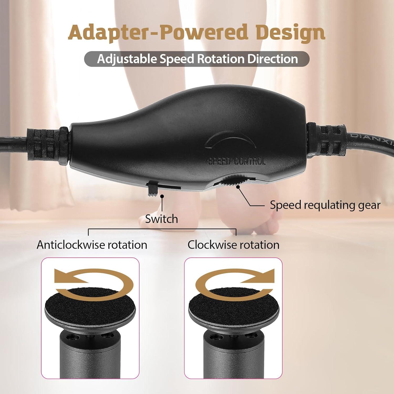 Removedor de Callos Eléctrico HsnChrm con 60 Discos de Lija