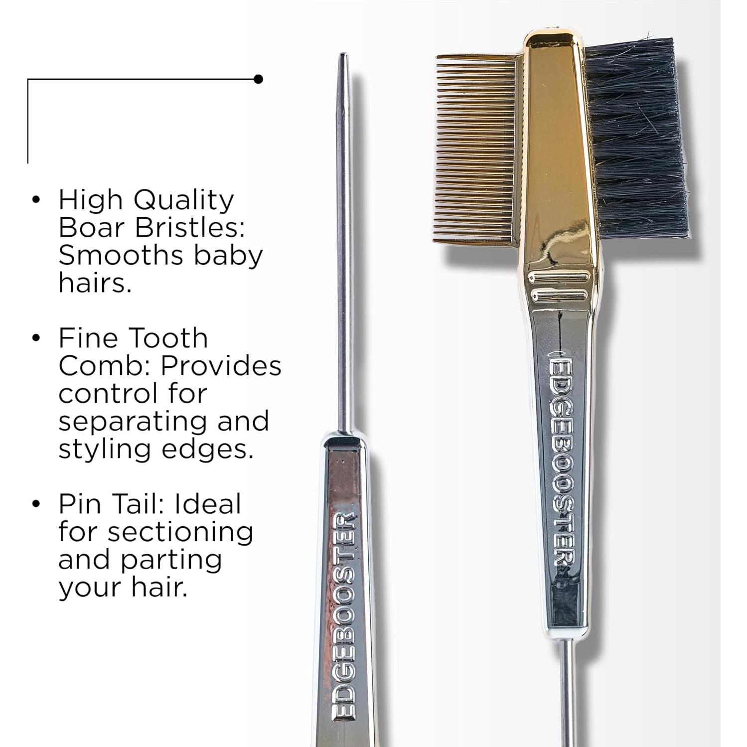 Cepillo y Peine EDGE BOOSTER Mini Azul/Púrpura - Cerdas de Jabalí