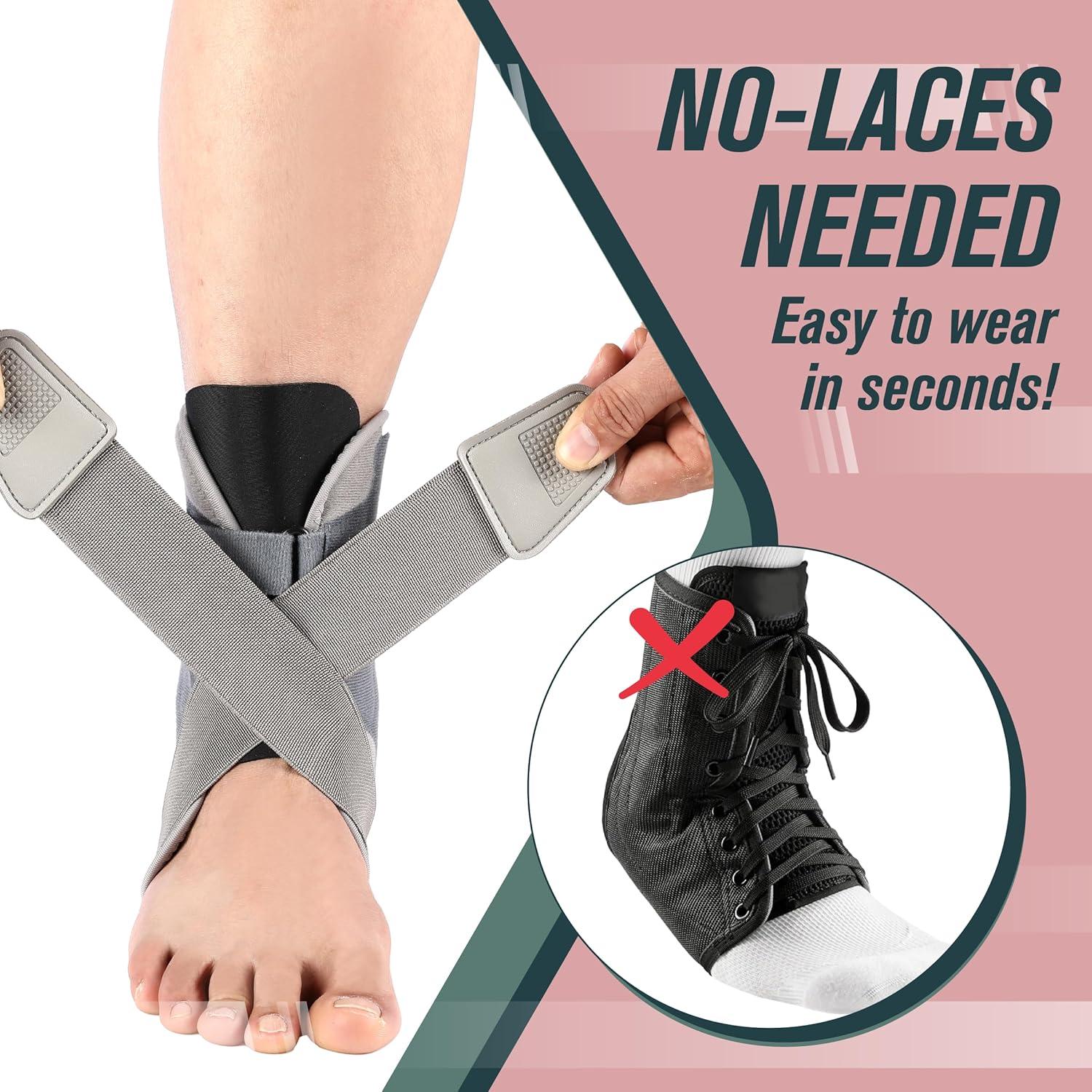 Férula de Soporte para Tobillo Xuysi - Ajustable, Gris