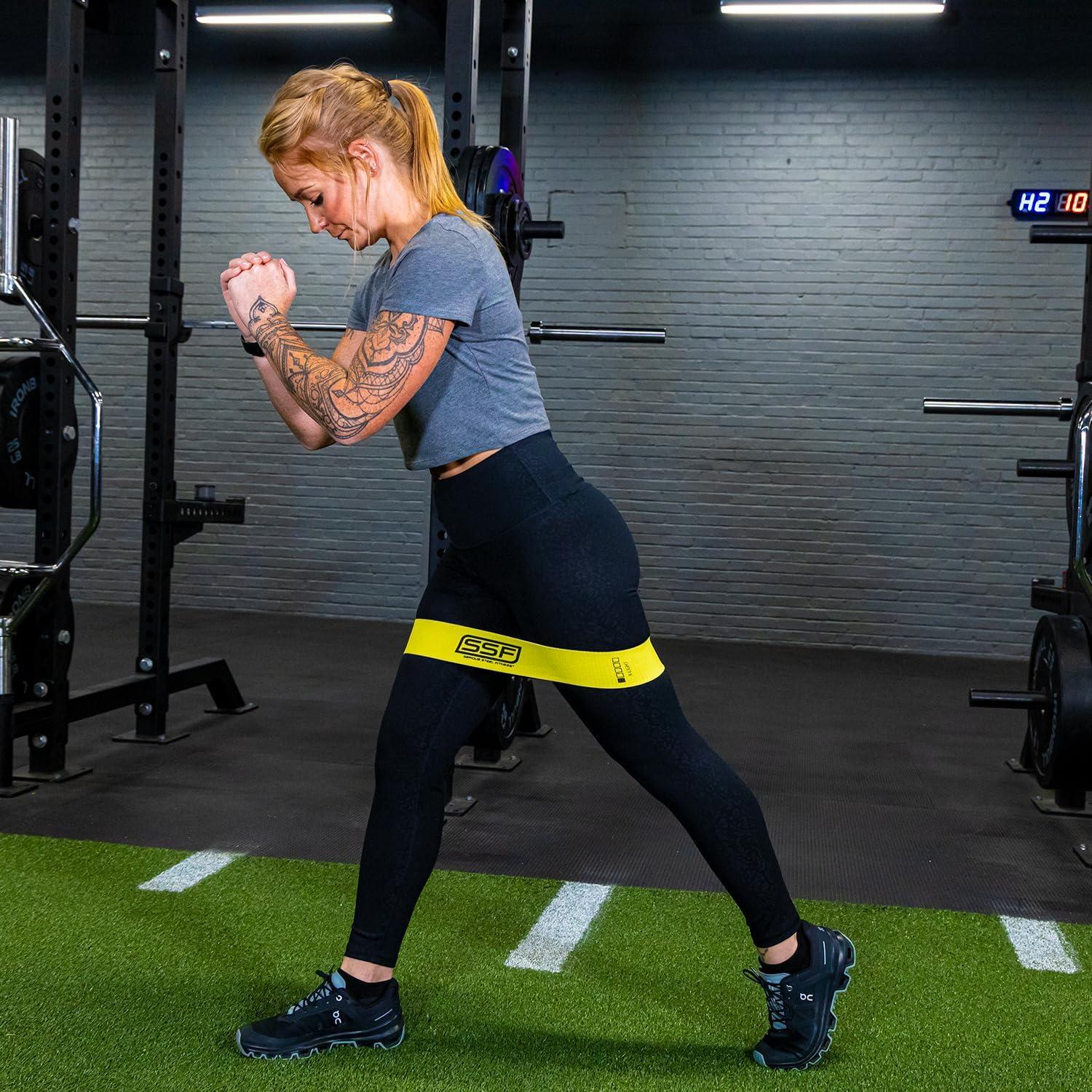 Conjunto de 10 Bandas de Resistencia Serious Steel Tela 5 Niveles