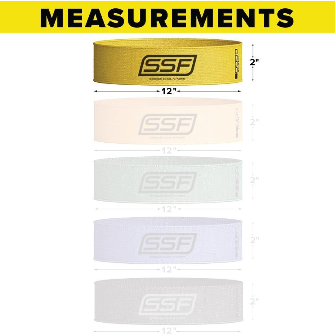 Conjunto de 10 Bandas de Resistencia Serious Steel Tela 5 Niveles