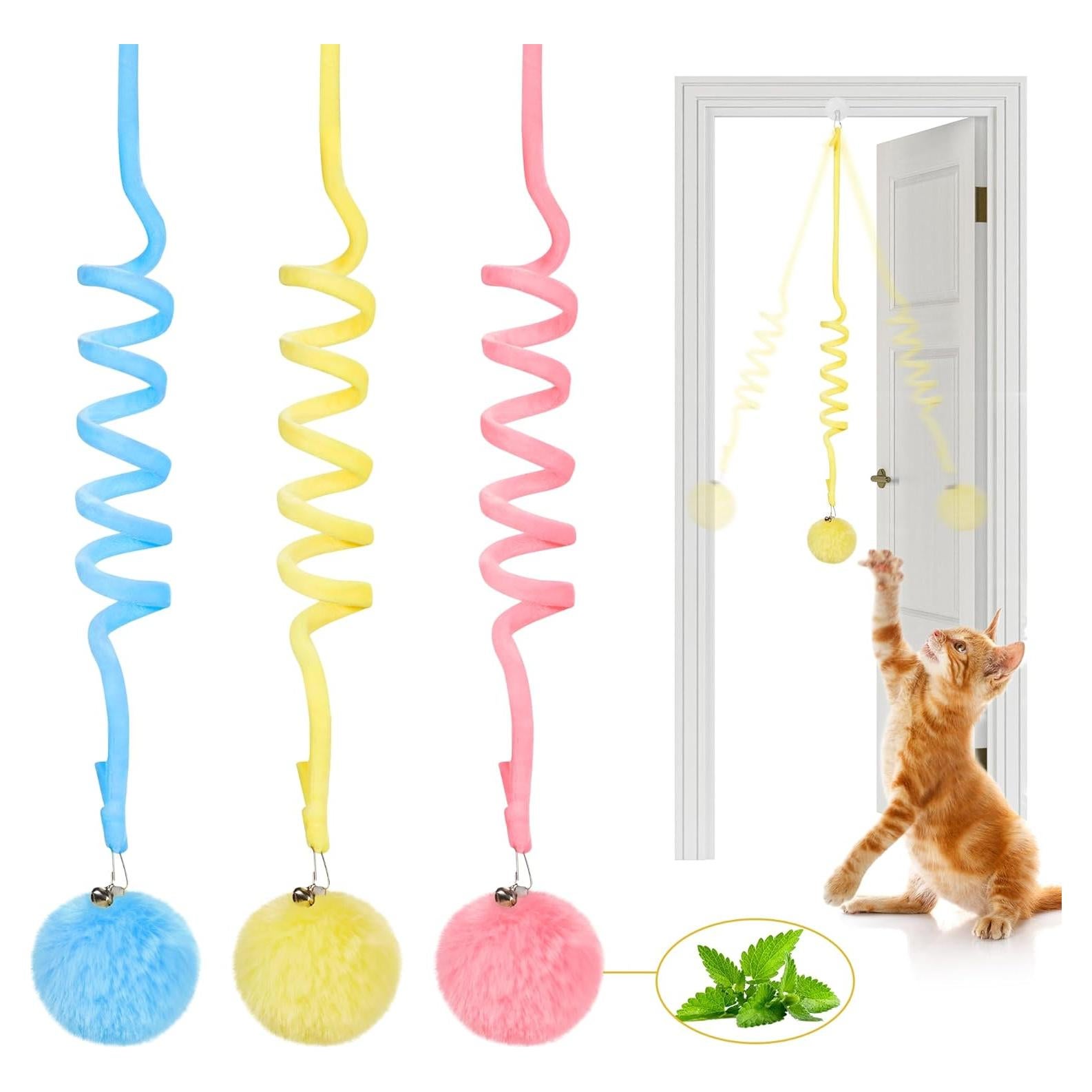 Juguetes colgantes para gatos Potaroma 3 piezas con catnip