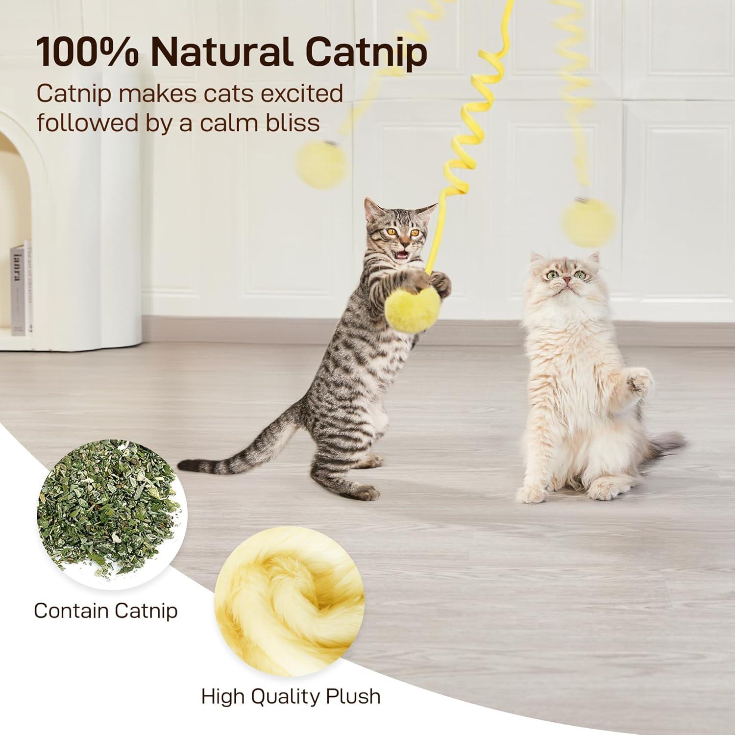 Juguetes colgantes para gatos Potaroma 3 piezas con catnip