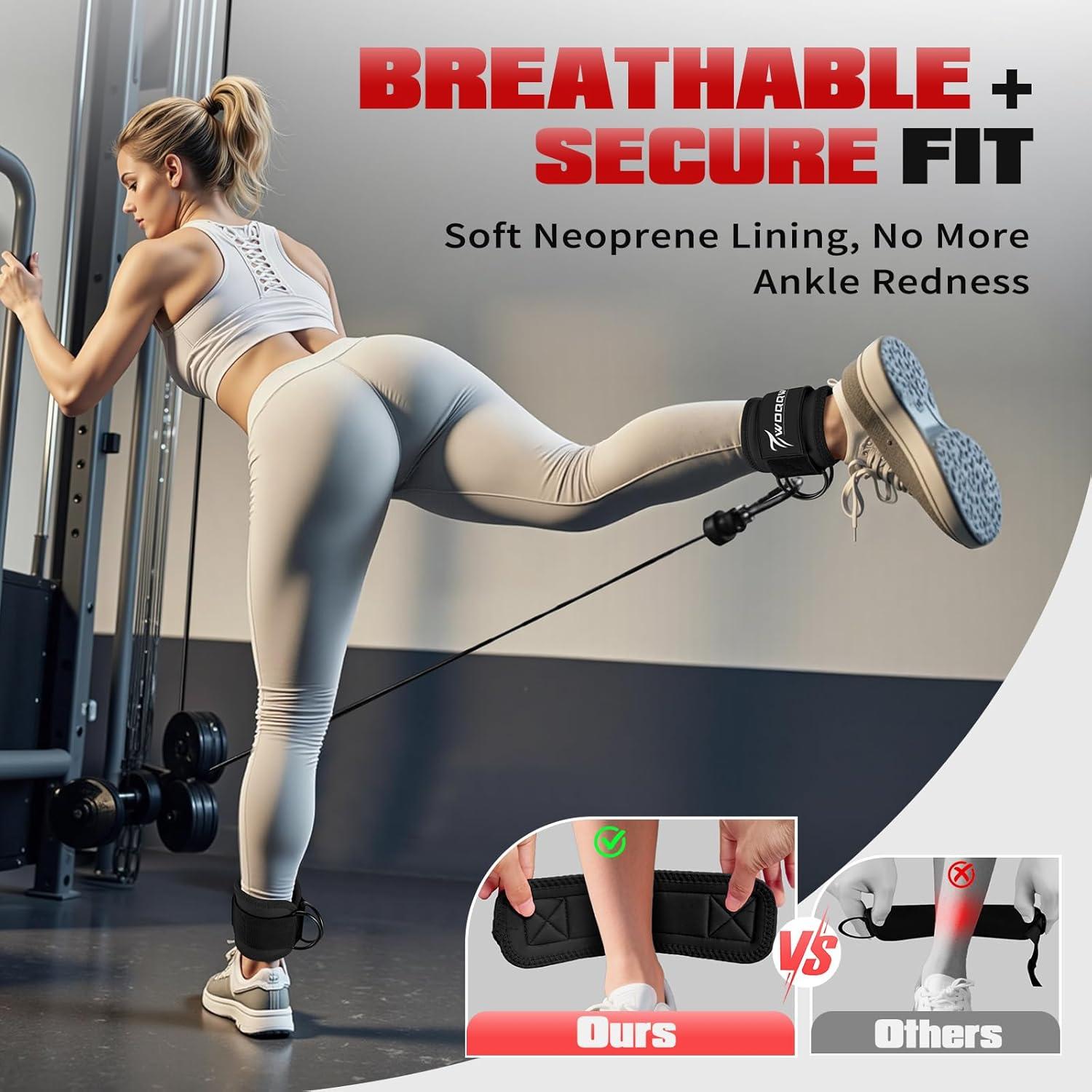 Bandas de Resistencia para Tobillos WOQQW - 3 Niveles Ajustables