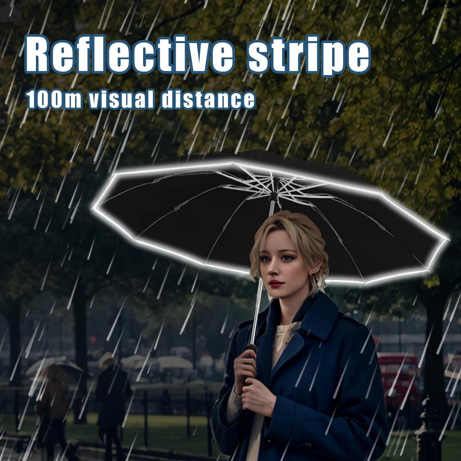 Paraguas de viaje FOGKEY automático compacto impermeable 116 cm