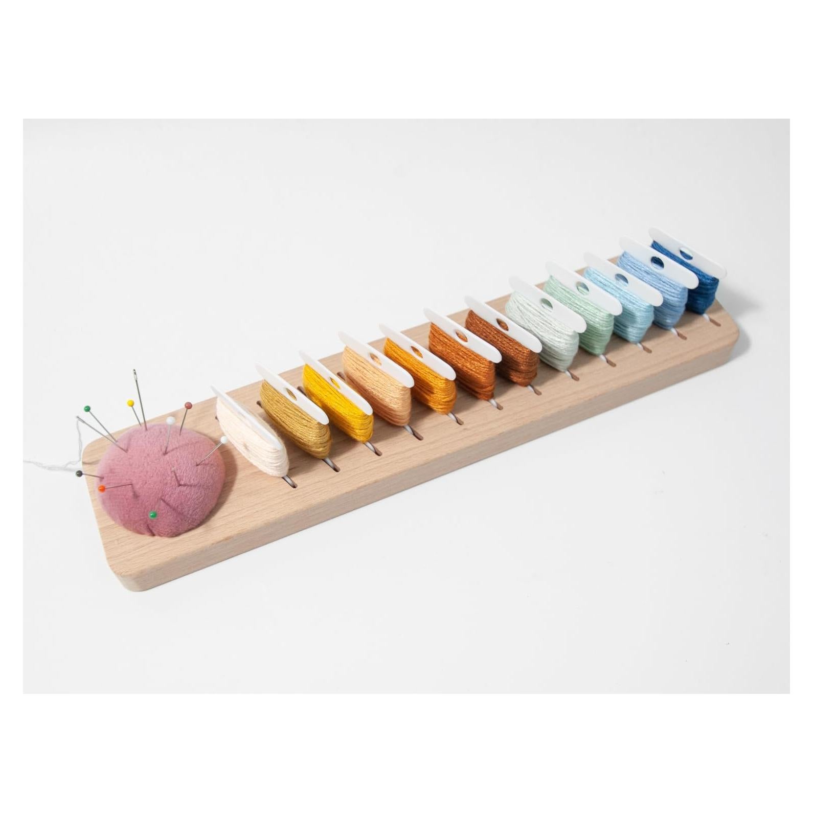 Organizador de Hilos de Bordado Lampstop de Madera 12 Posiciones
