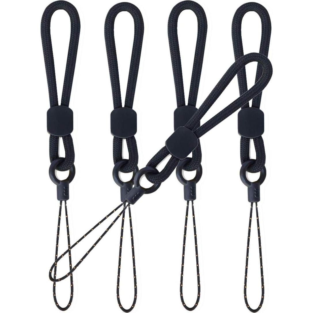 Cintas de Lanyard Negras YOUOWO Paquete de 5 para Dedo