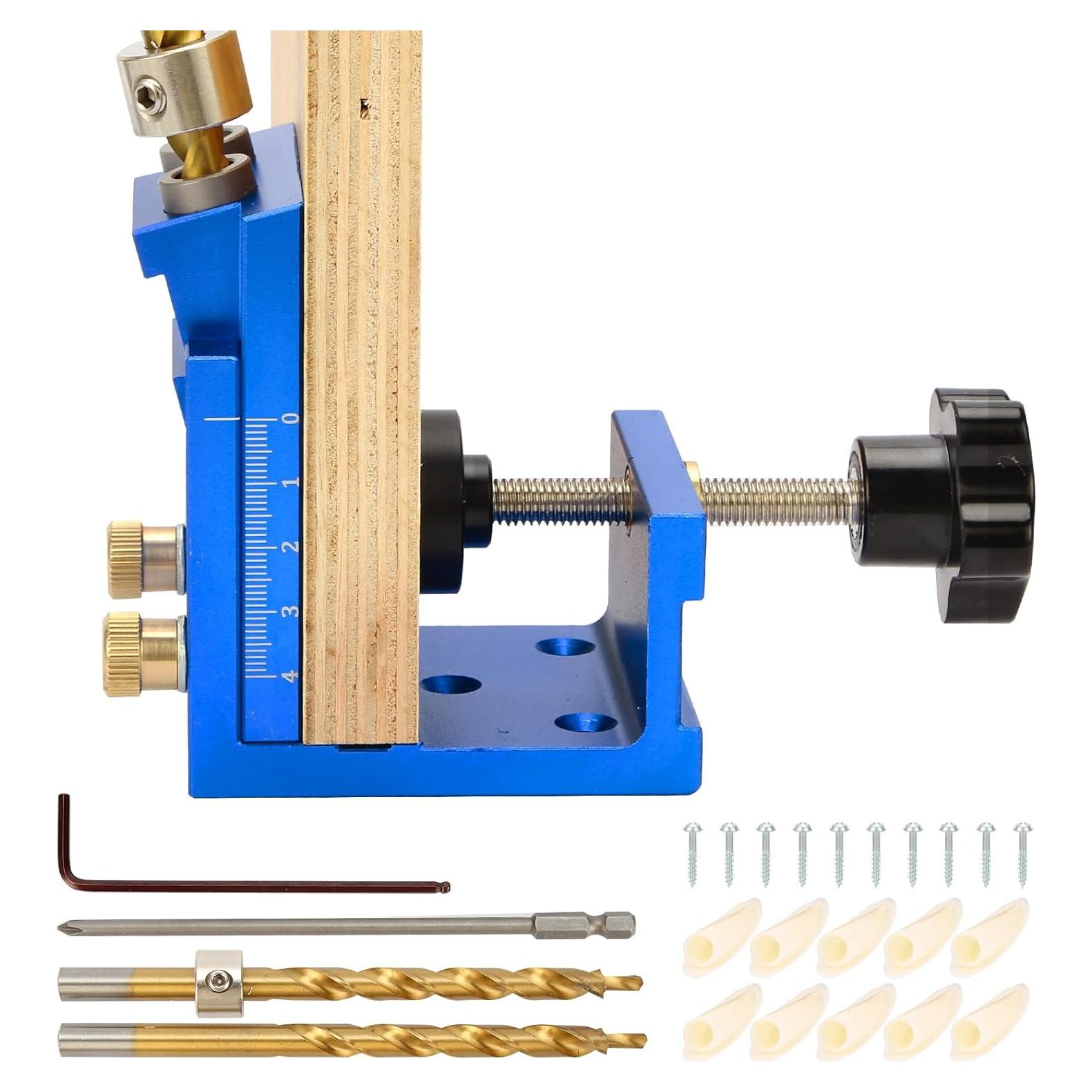 Kit de Plantilla de Agujeros GQGP 3-en-1 para Carpintería