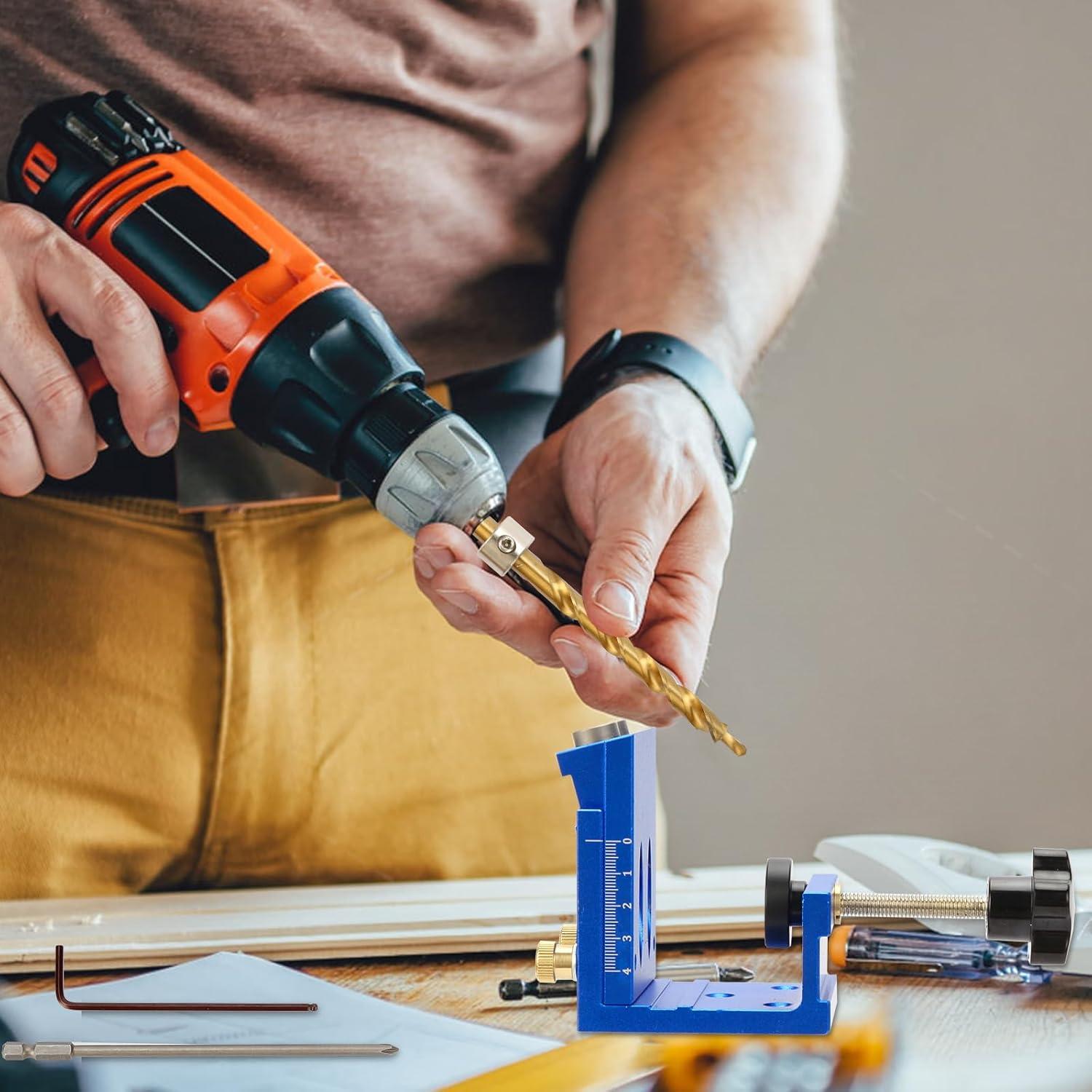 Kit de Plantilla de Agujeros GQGP 3-en-1 para Carpintería