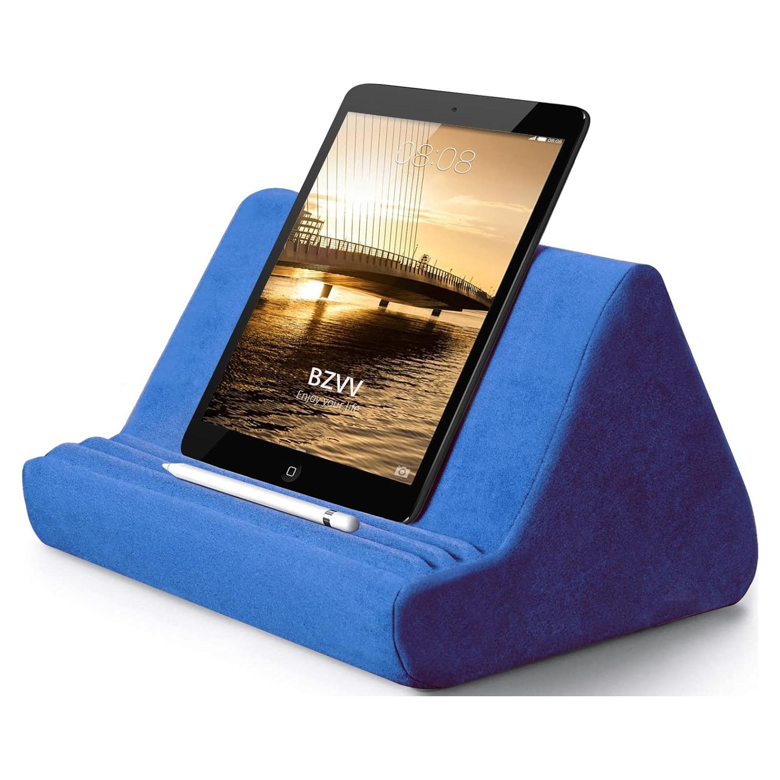 Soporte de Almohada BZVV Azul para Tablet y Smartphone Ajustable