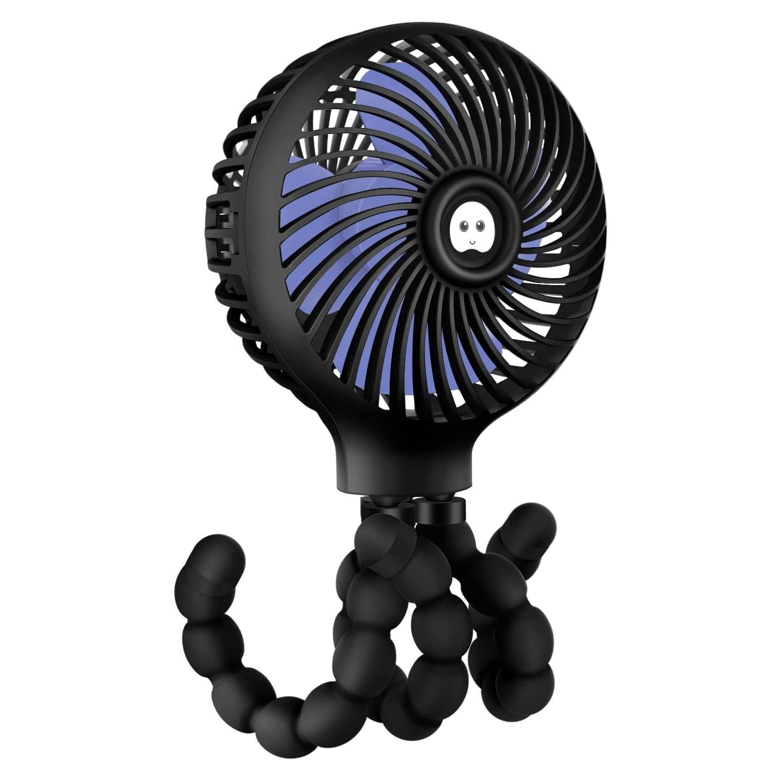 Ventilador Mini TRELC 4000mA Portátil Recargable Negro