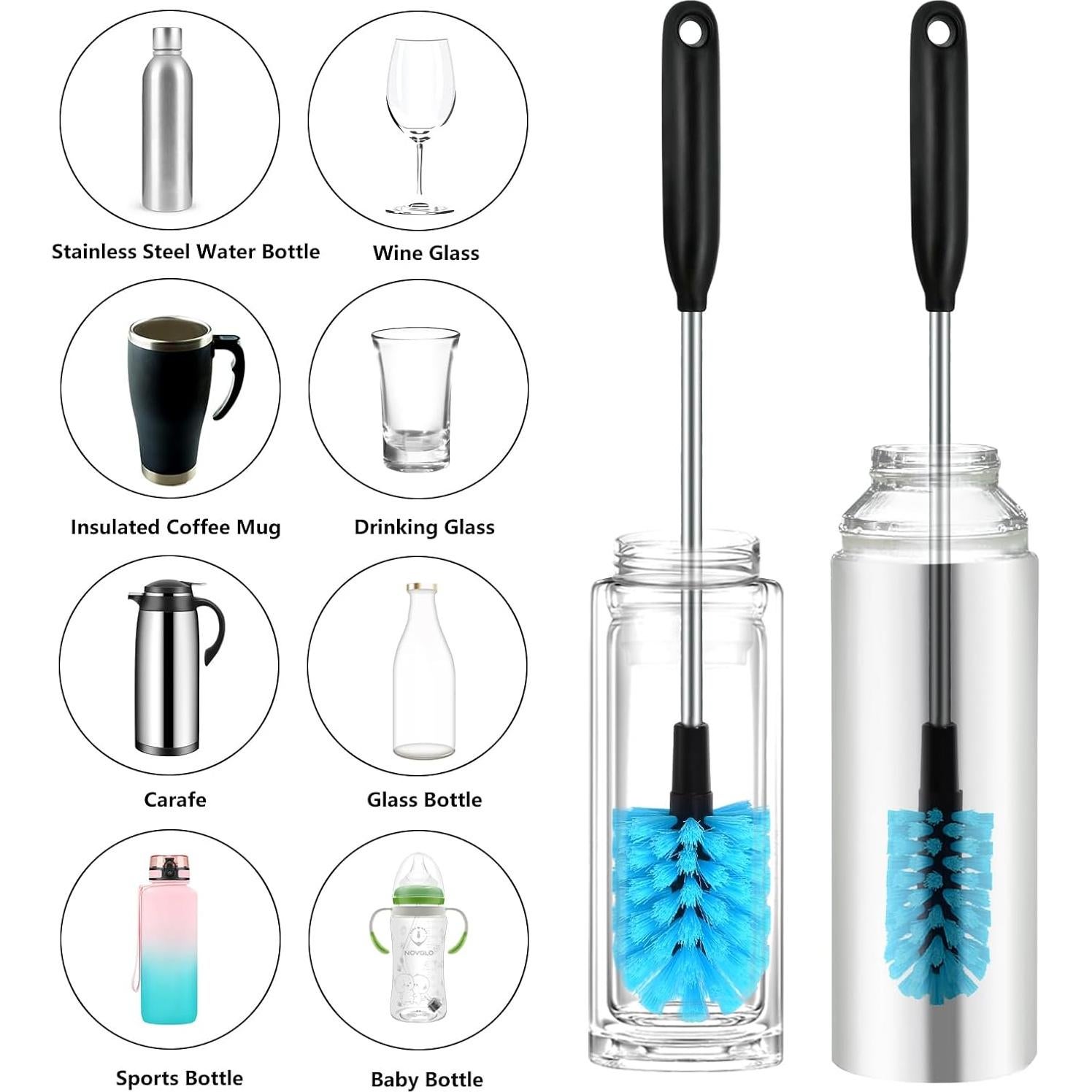 Cepillo para Botellas de Agua AIOUIERSCN 38 cm Acero Inoxidable