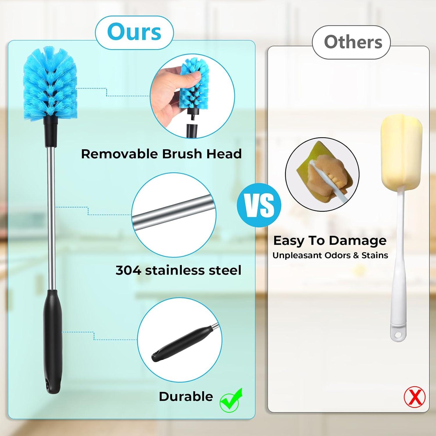 Cepillo para Botellas de Agua AIOUIERSCN 38 cm Acero Inoxidable