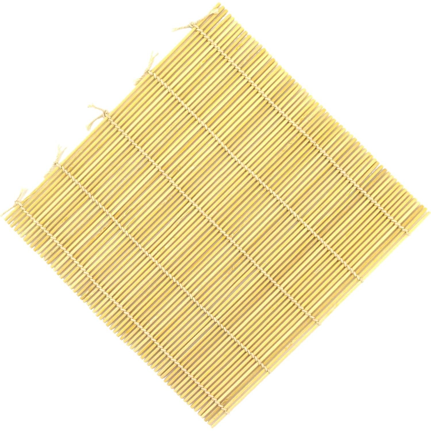 Estera de Sushi de Bambú Natural BambooMN 24.1x24.1 cm