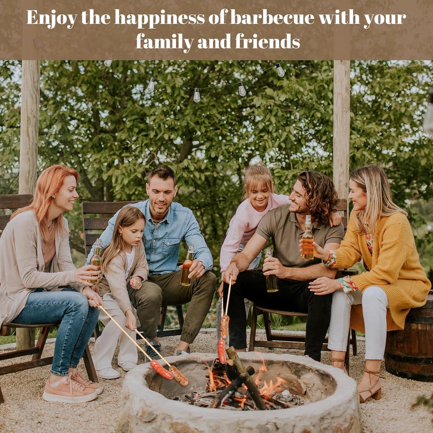 70 Palitos de Bambú para Asar Malvaviscos WSICSE 76 cm