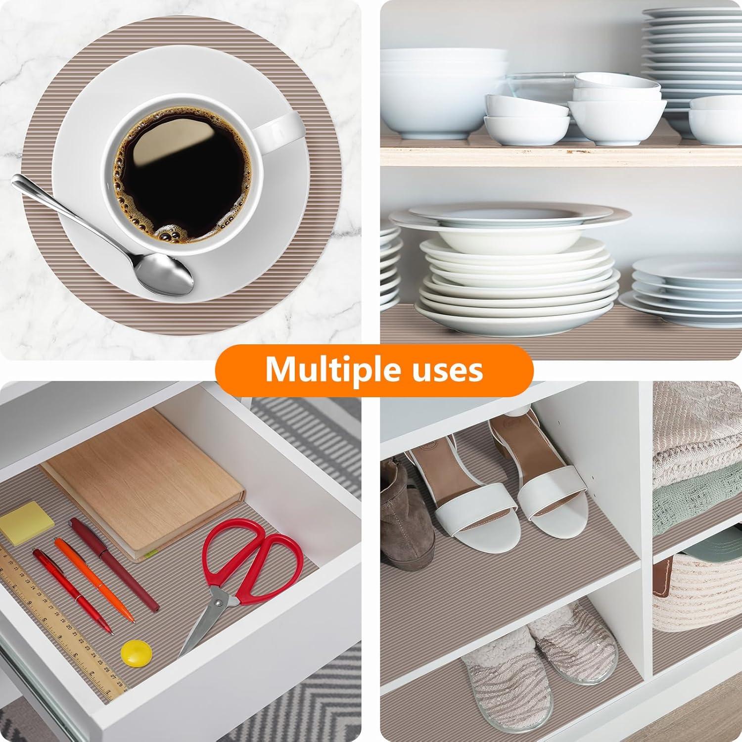 Forro de Estante No Adhesivo Smartshelf Beige 30x150 cm