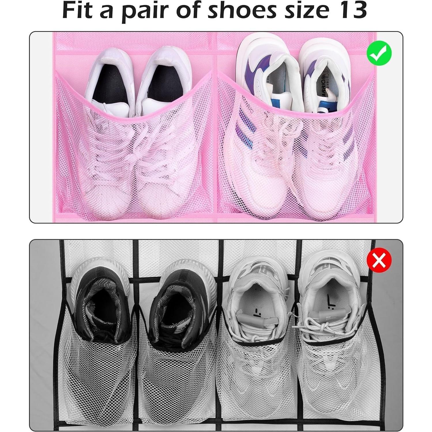 Organizador de Zapatos Colgante KIMBORA Rosa 12 Bolsillos