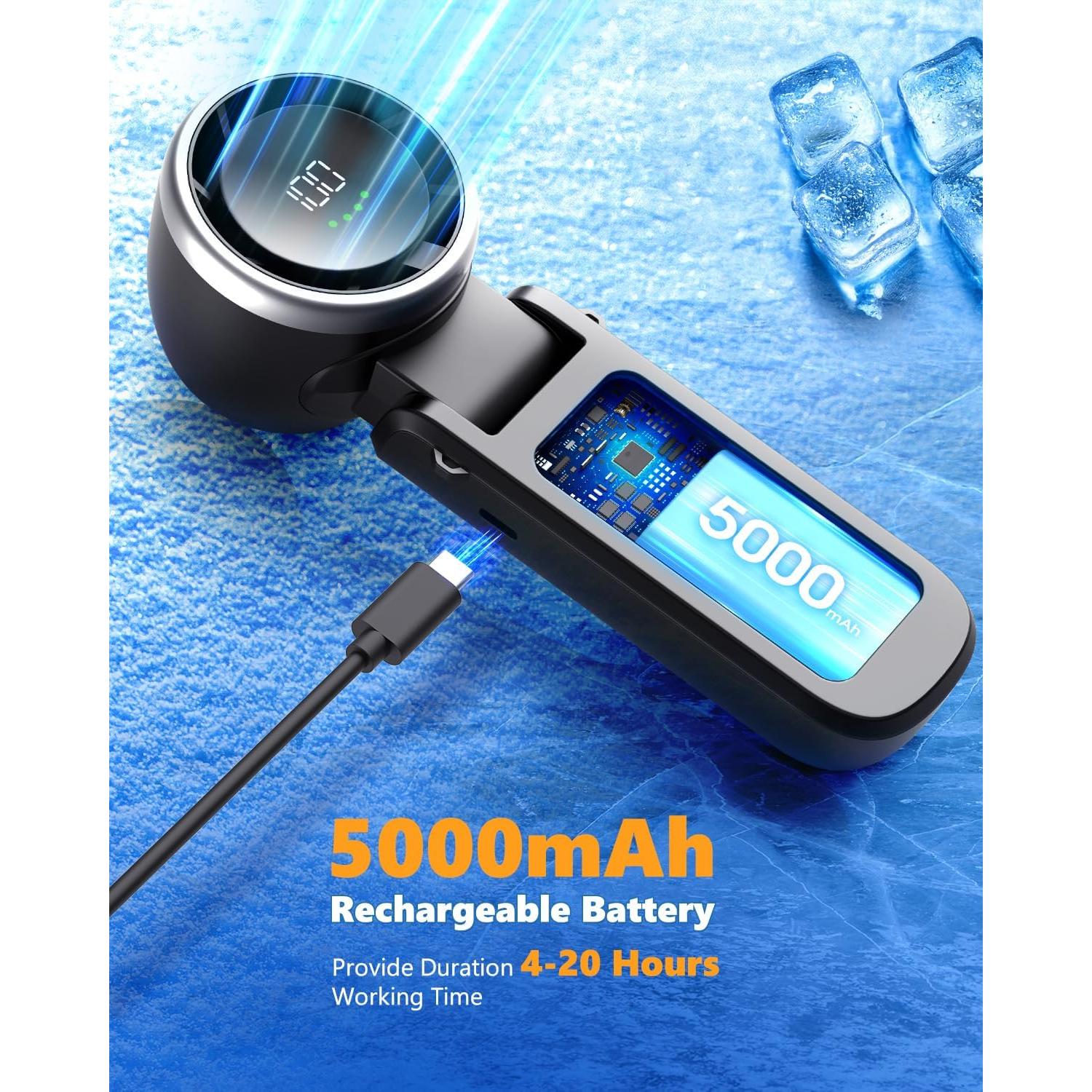 Ventilador Turbo Portátil JINLICTE 5000mAh 100 Velocidades