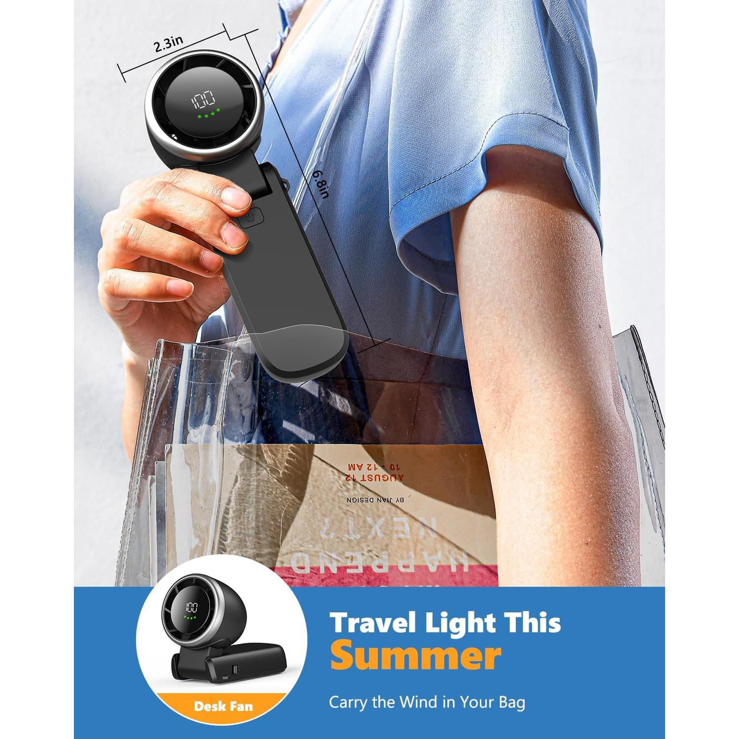 Ventilador Turbo Portátil JINLICTE 5000mAh 100 Velocidades