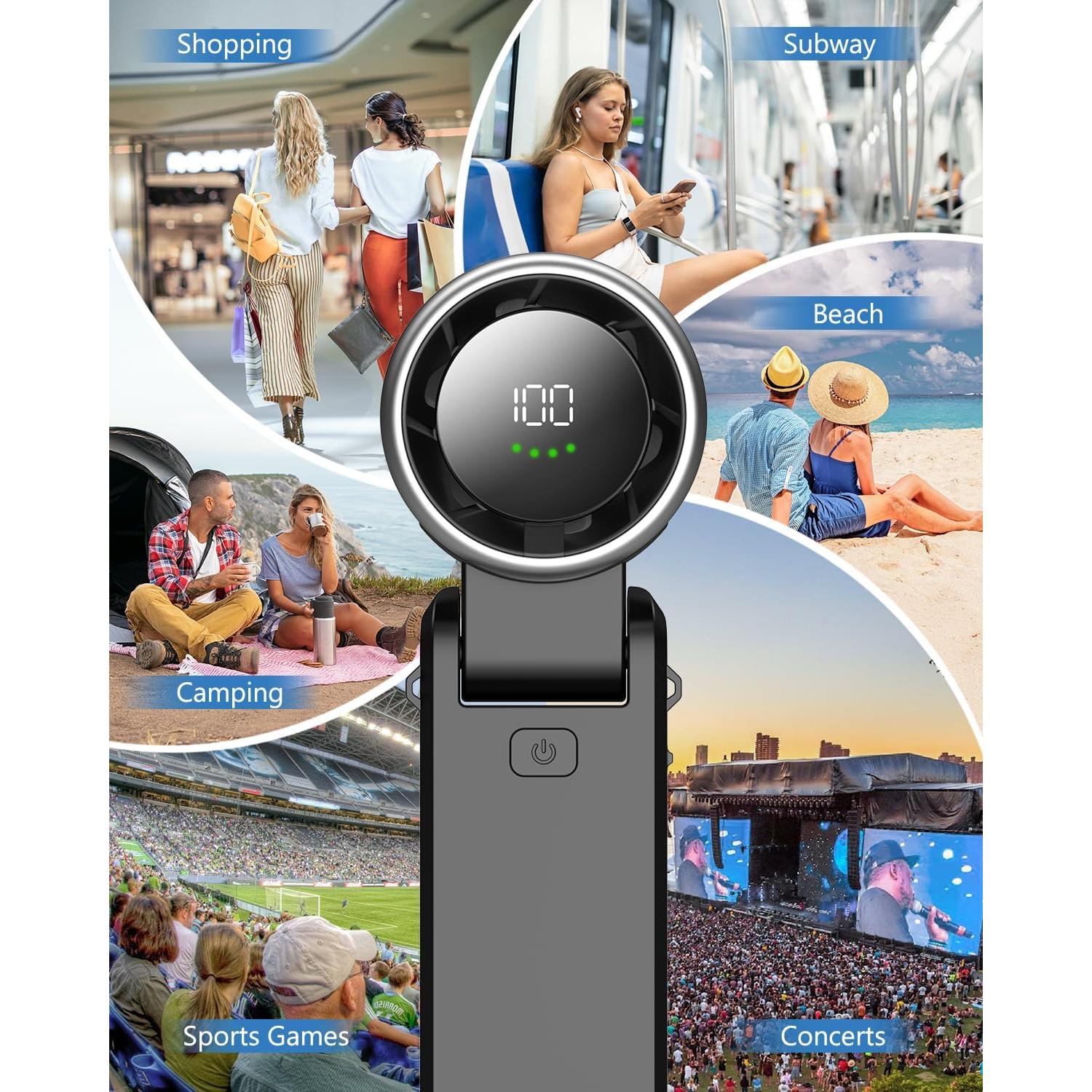 Ventilador Turbo Portátil JINLICTE 5000mAh 100 Velocidades