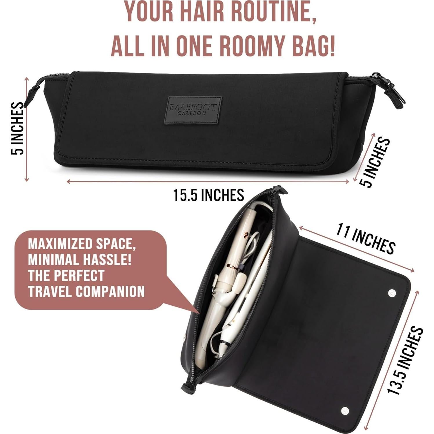 Bolsa de Viaje para Herramientas de Cabello Barefoot Caribou