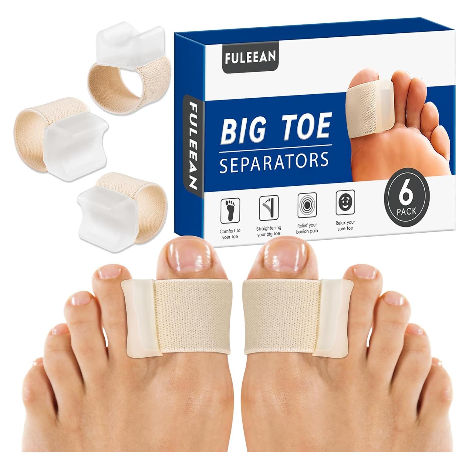 Separadores de Dedo Gordo FULEEAN para Juanetes - Alivio Dolor