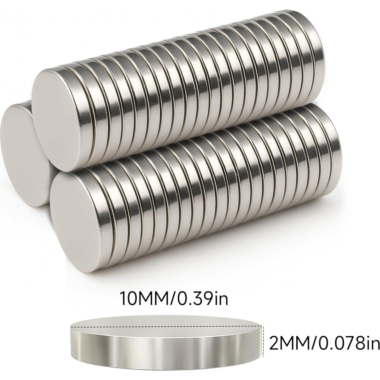 Imanes Fuertes para Cuello AOLVO Plata 20 Pcs - Ultra Pequeños