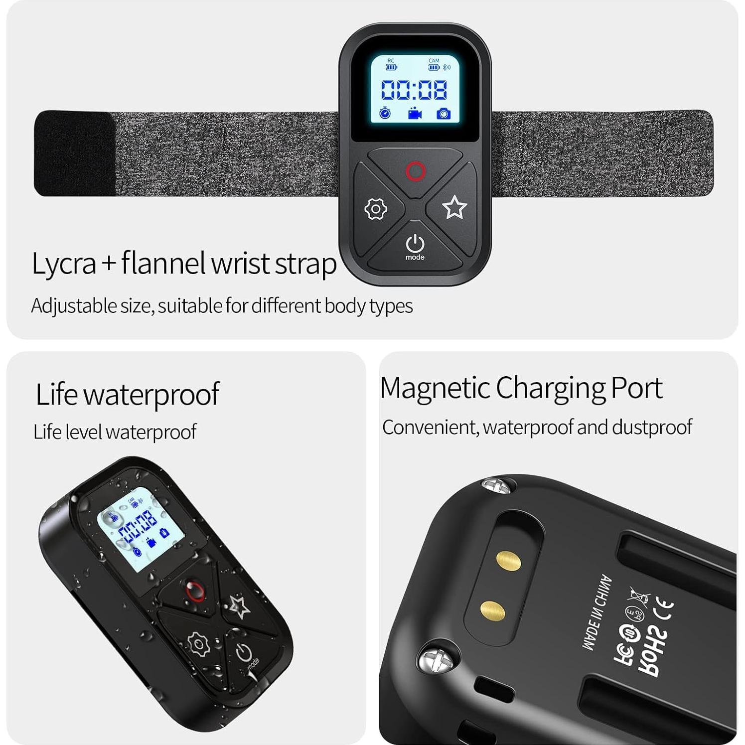 Control Remoto Inalámbrico GoPro T10 con Pantalla LCD