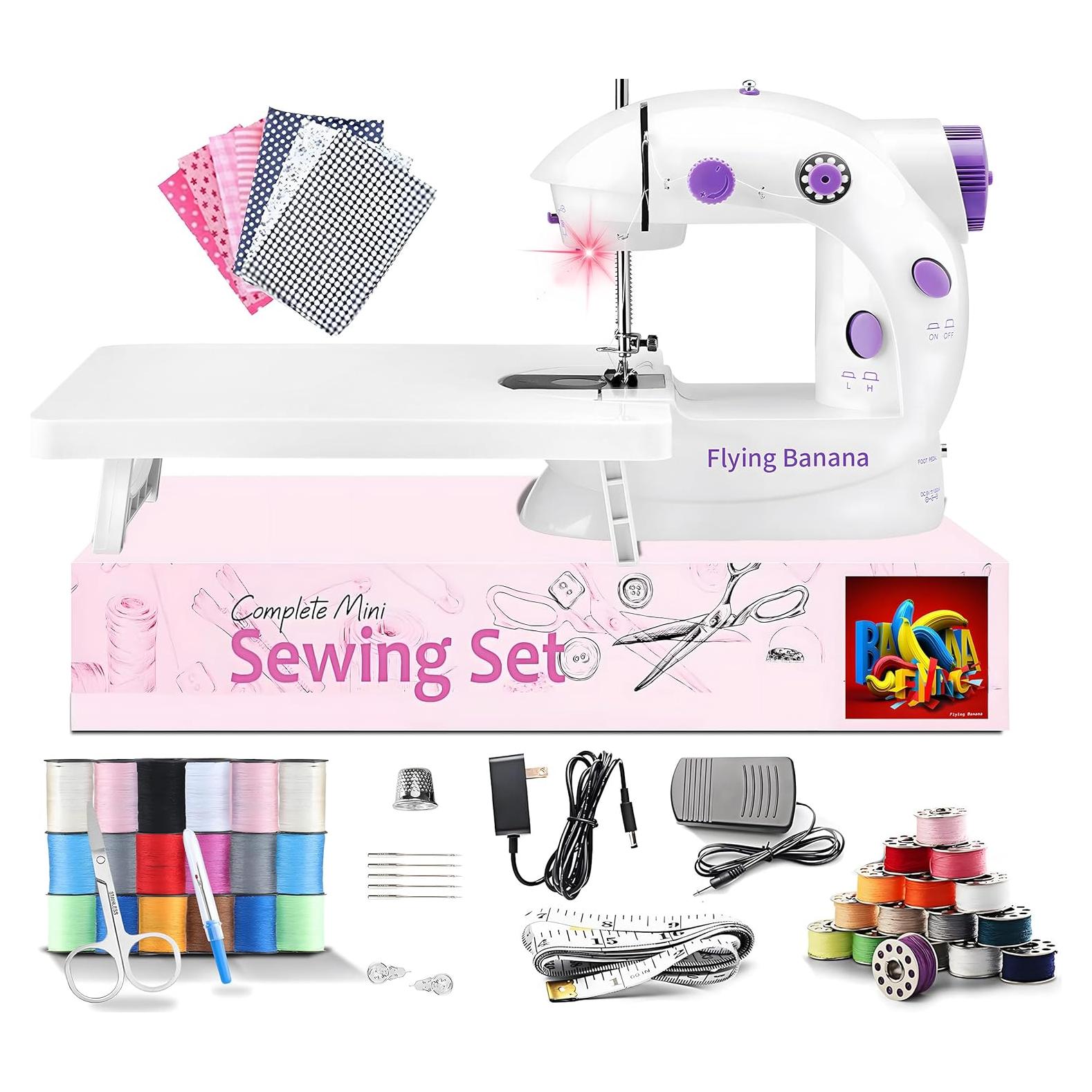 Máquina de Coser Eléctrica Portátil Flying Banana 404 con Mesa