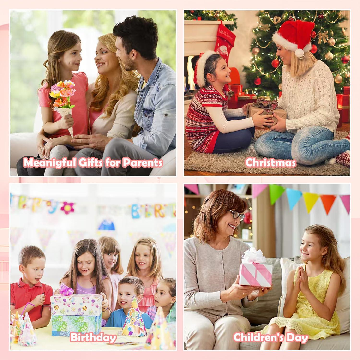 Kit de Manualidades INKZOO Ramos de Flores de Tela DIY