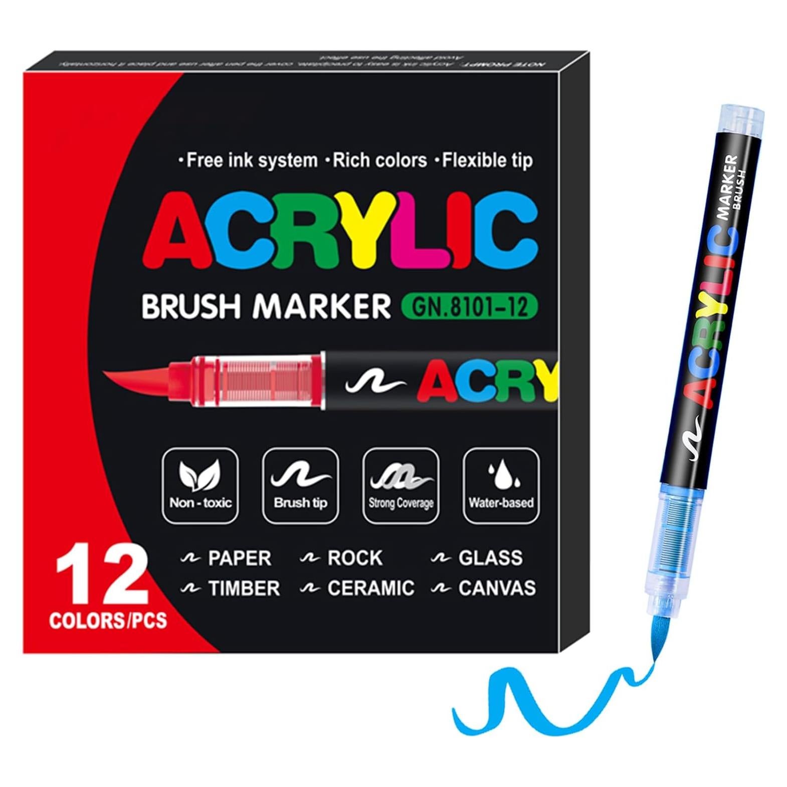 Set de 12 Marcadores Acrílicos KsopiaVobs Multicolor