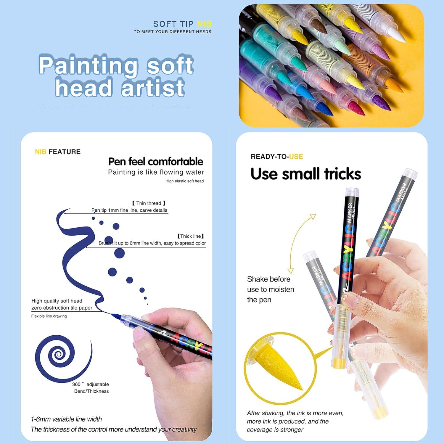 Set de 12 Marcadores Acrílicos KsopiaVobs Multicolor