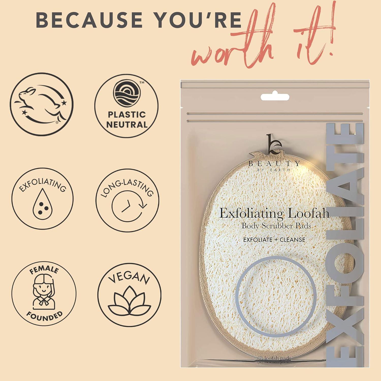 Esponja de Lufa Exfoliante Natural Beauty by Earth - 2 Unidades