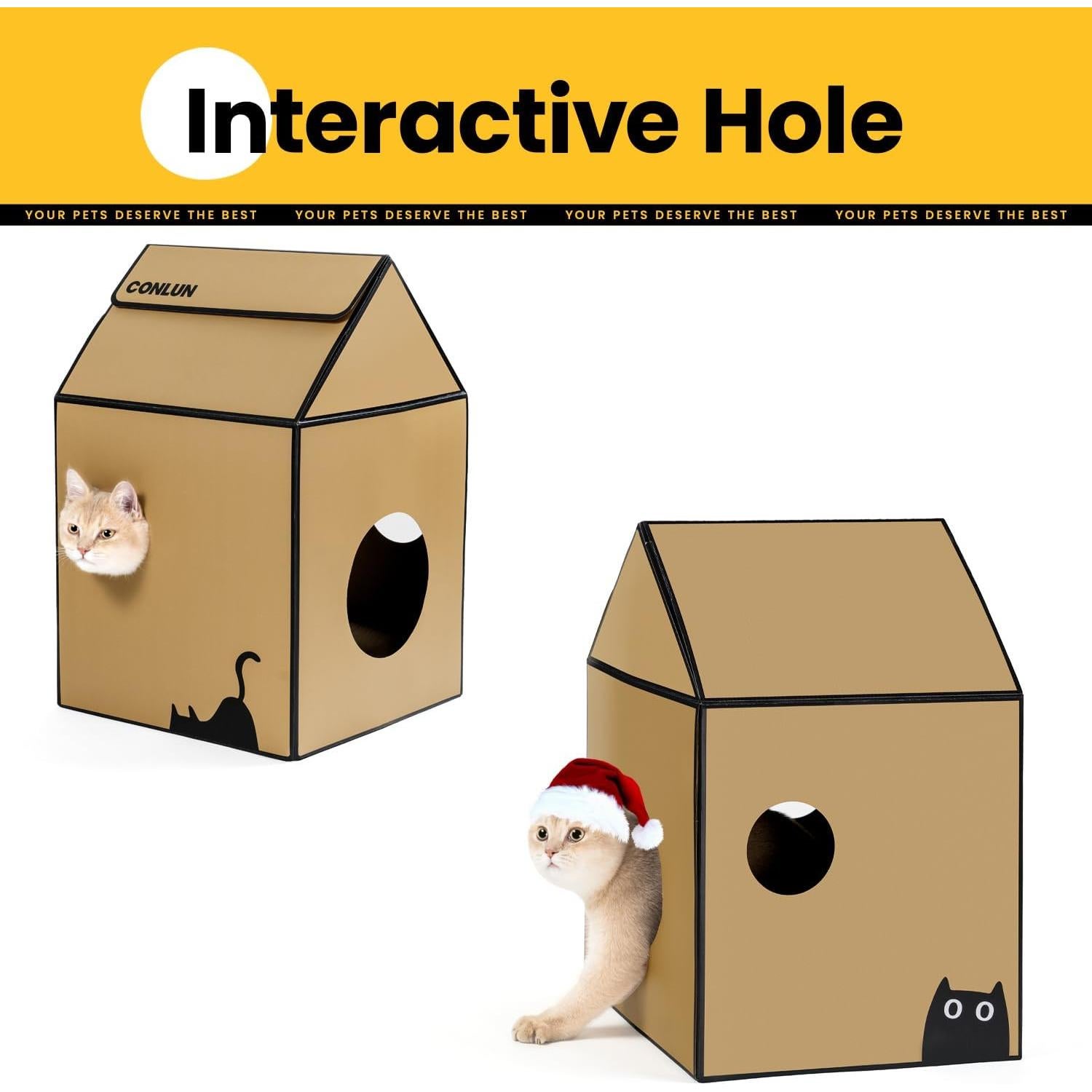 Casa Rascadora para Gatos Conlun Mediana 33x32x51cm