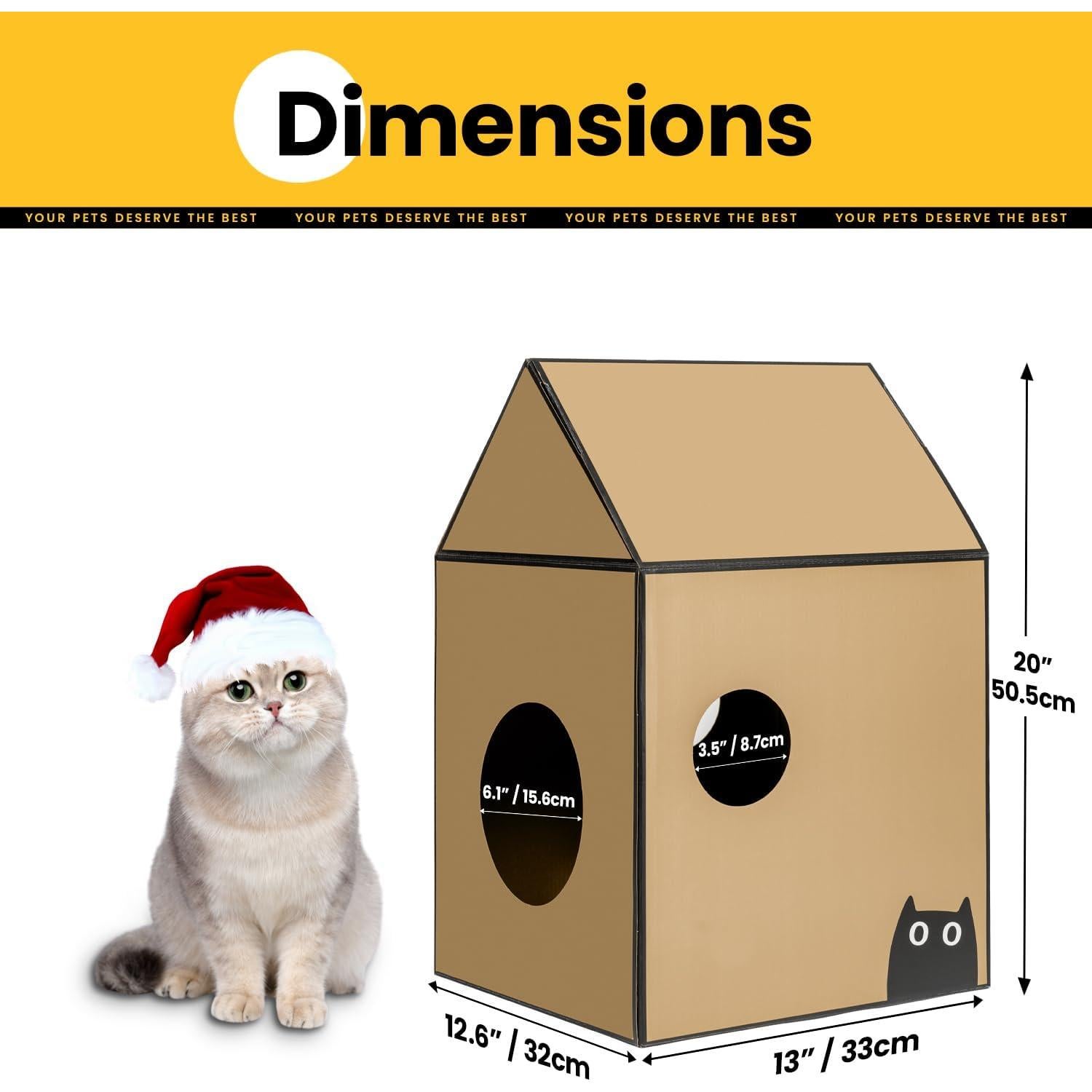 Casa Rascadora para Gatos Conlun Mediana 33x32x51cm