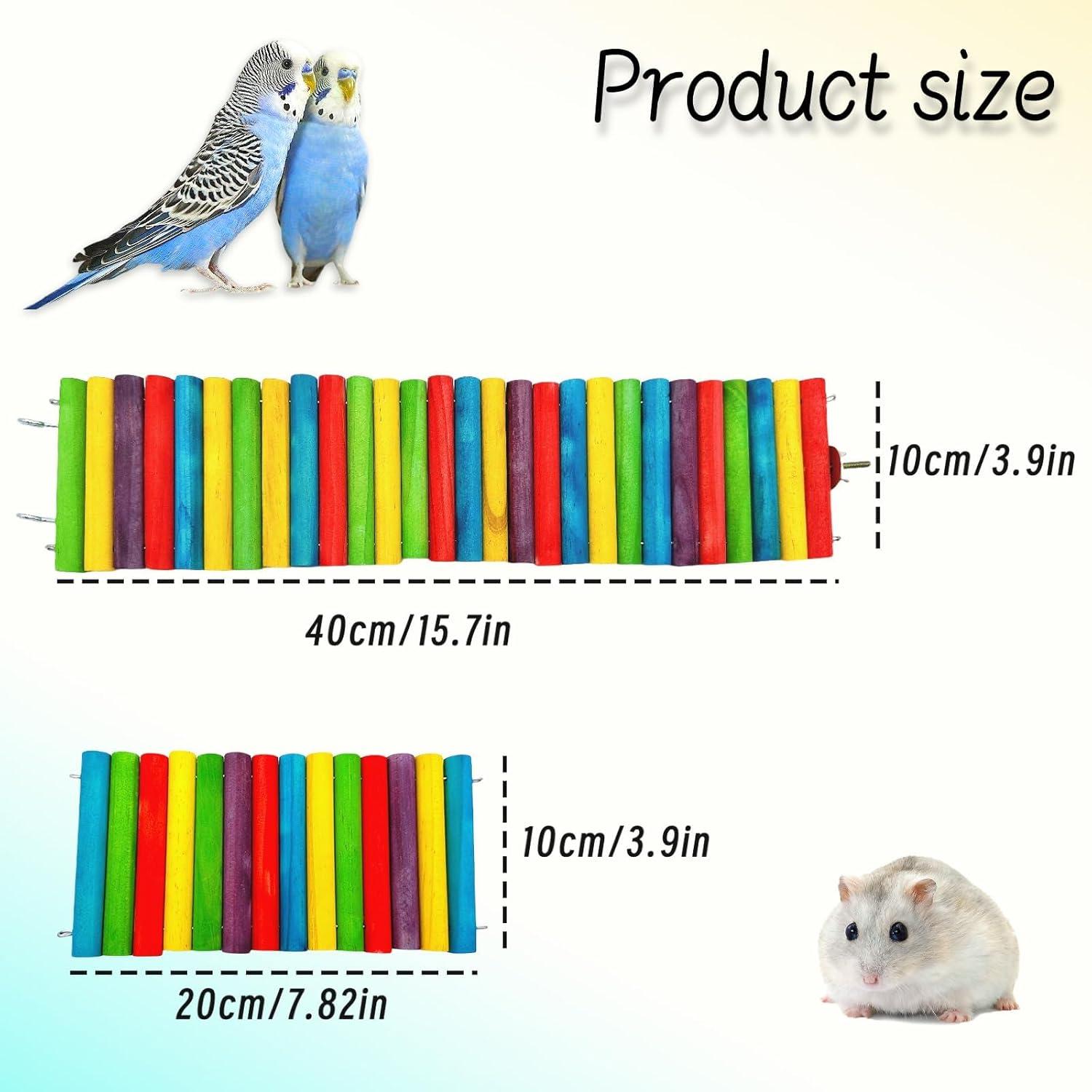 Puente de Madera Colorido para Hámster Hamiledyi 40x10cm