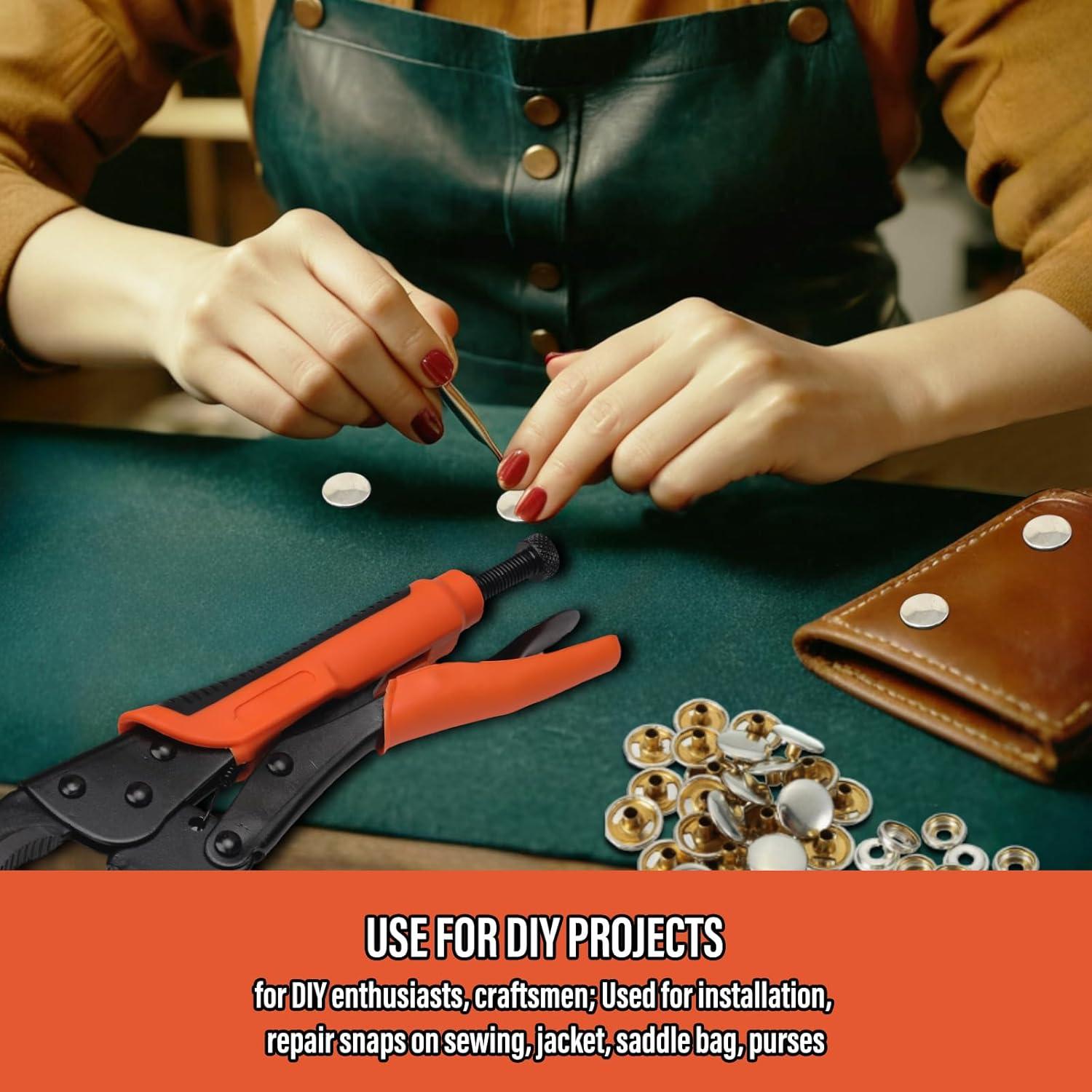 Kit de Botones a Presión Coowolf 150 Piezas para Tela y Barco